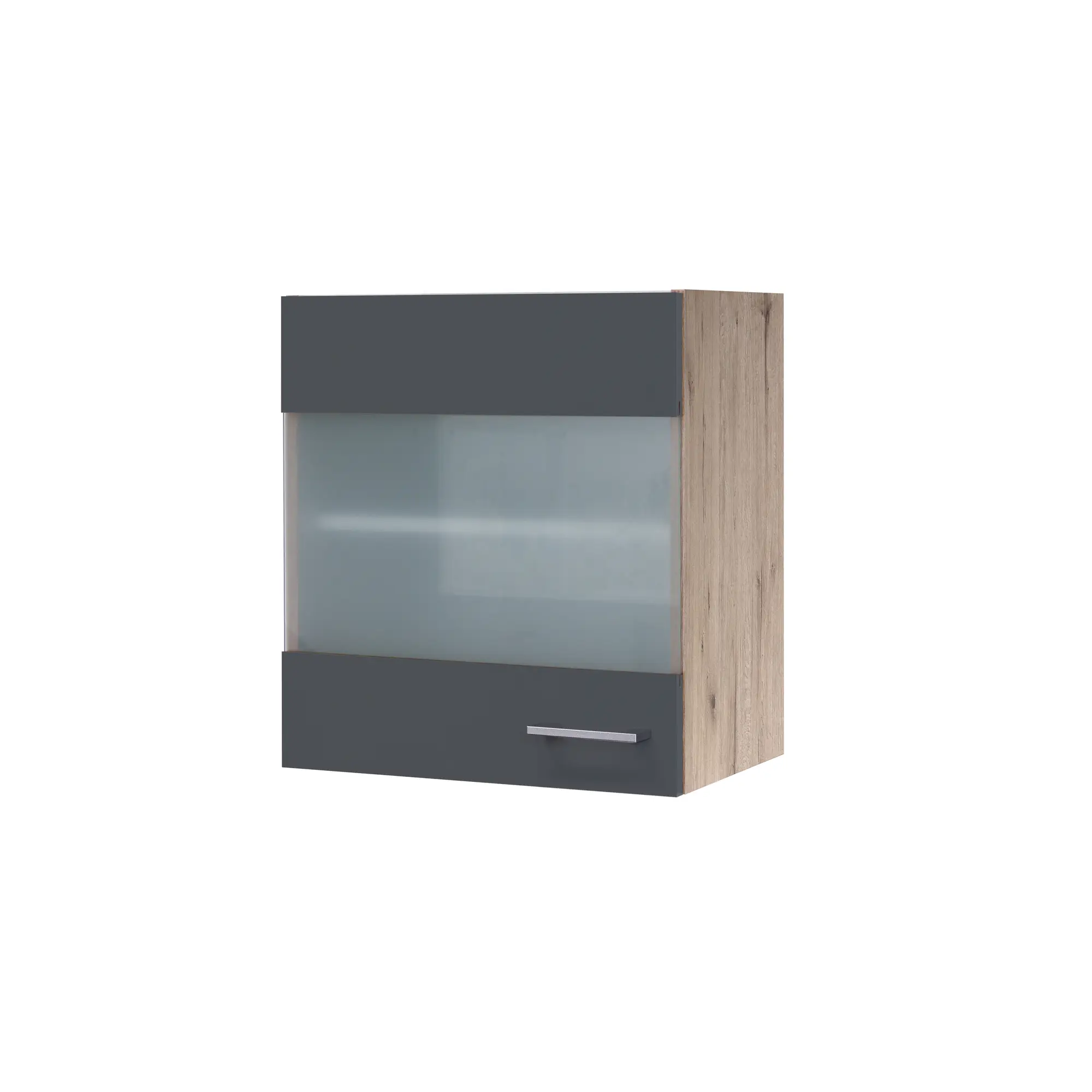 Hängeschrank mit Glastür Flex-Well Tiago 50 cm Basaltgrau