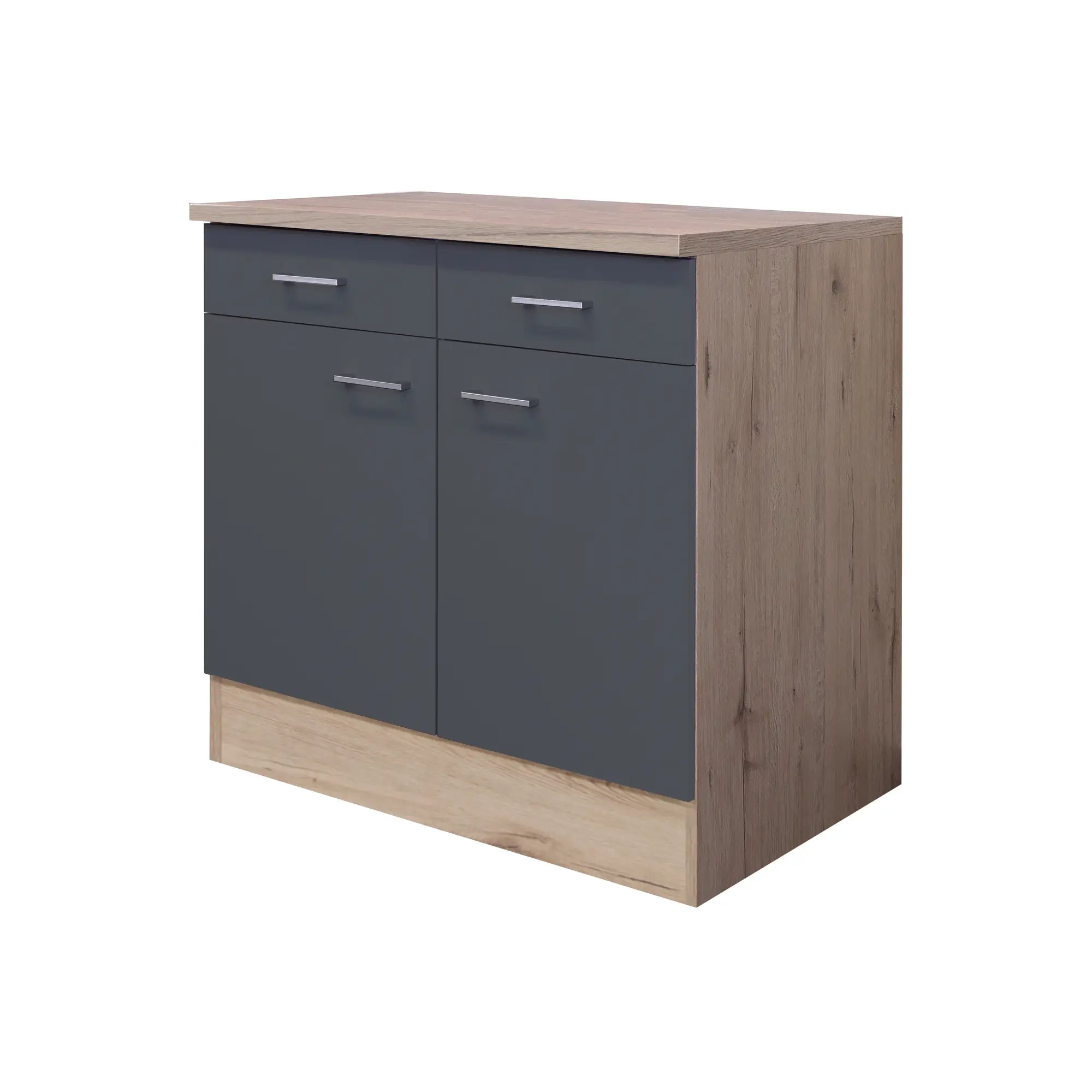 Unterschrank Flex-Well Tiago 80 cm Basaltgrau