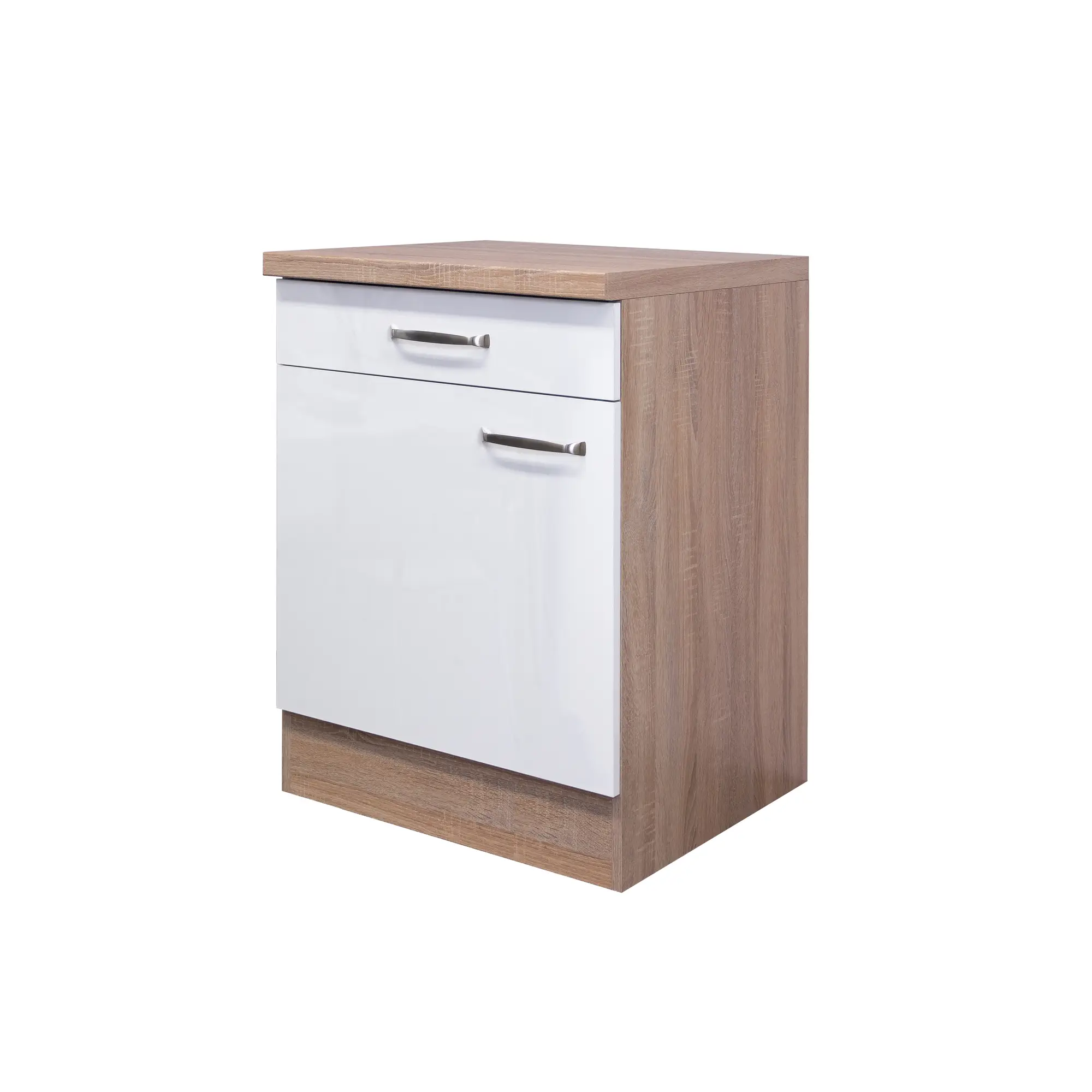 Unterschrank Flex-Well Valero 60 cm Weiß Hochglanz