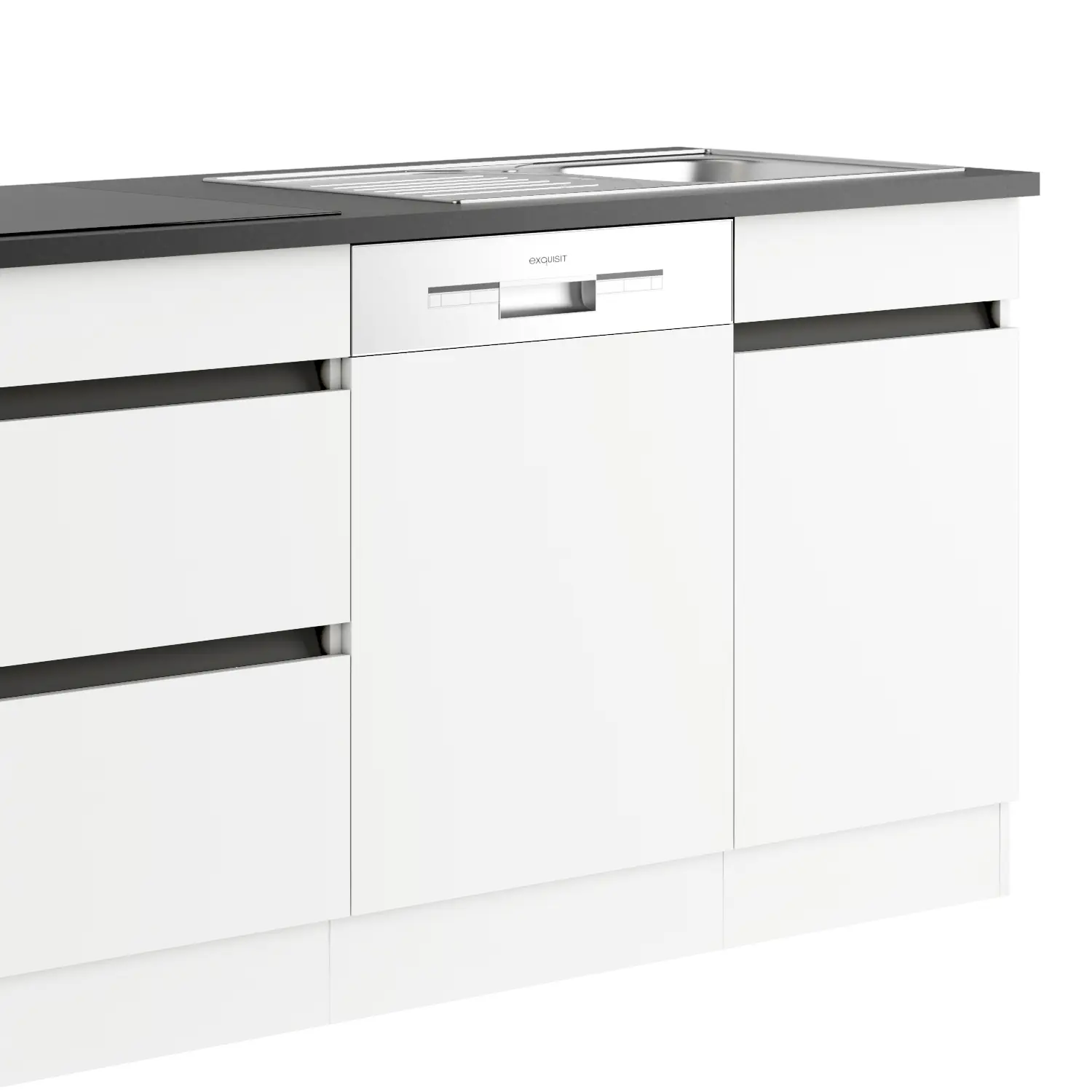 Küchenzeile mit E-Geräten 270 cm Weiß