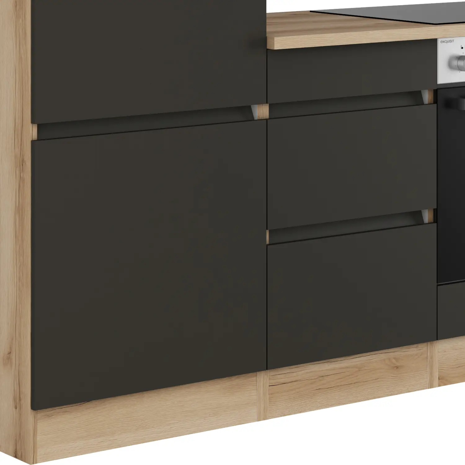 OPTIFIT Küchenzeile Noah mit Geräten 270 cm Anthrazit