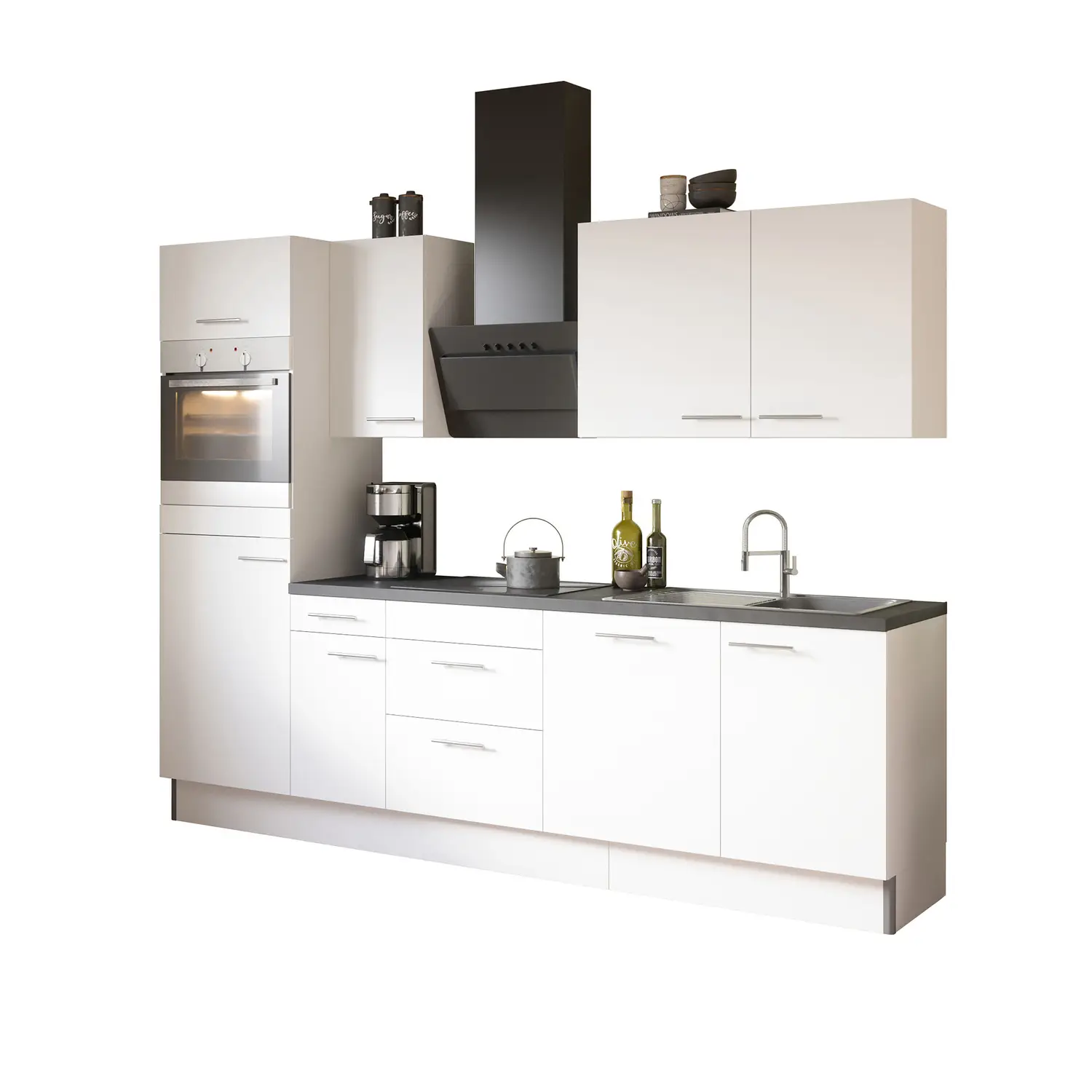 Küchenzeile ohne E-Geräte 270 cm Weiß