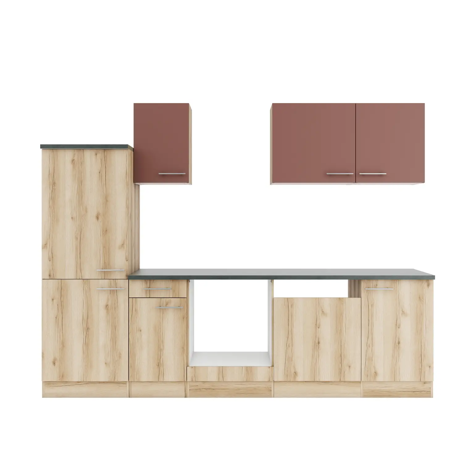Küchenzeile OPTIFIT Livorno / Bari ohne Geräte 270 cm 