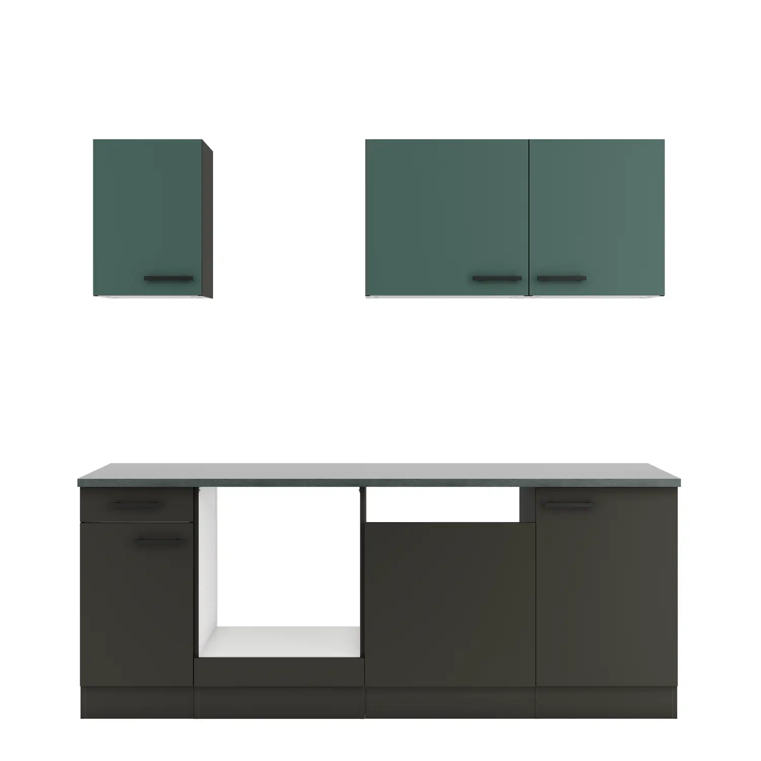 Küchenzeile OPTIFIT Madrid / Verona ohne Geräte 210 cm 