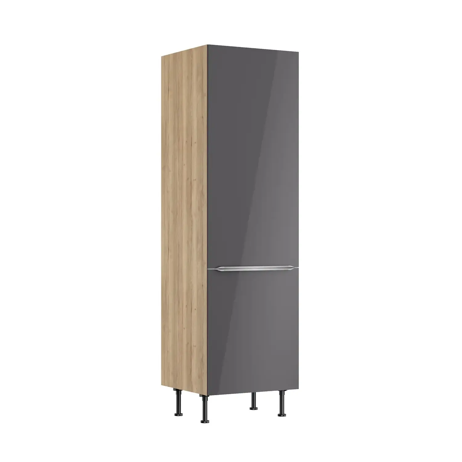 Vorratsschrank OPTIFIT Linus 60 cm Anthrazit Glanz