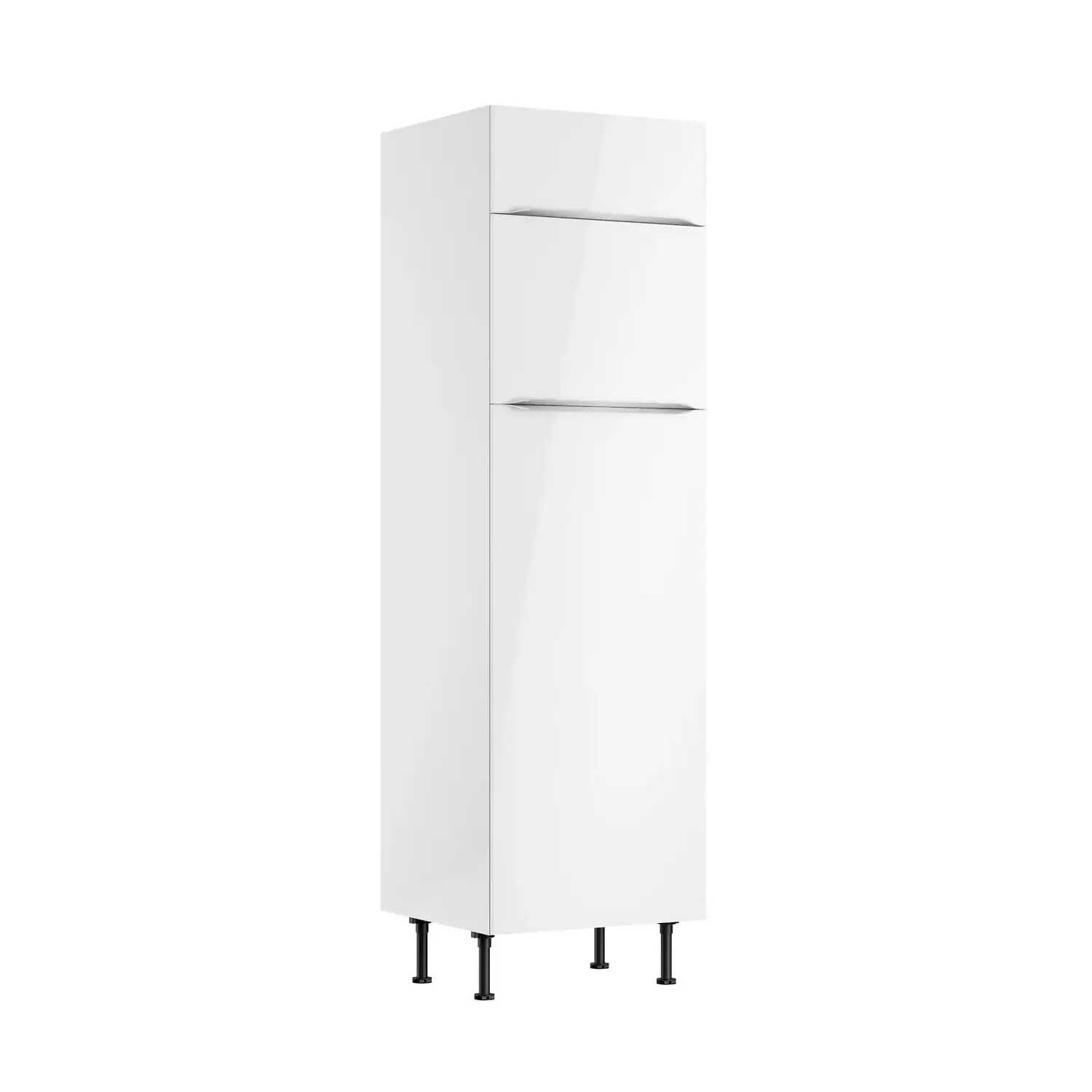 Hochschrank für Kühl-Gefrier-Kombination OPTIFIT Arvid 60 cm Weiß Glanz