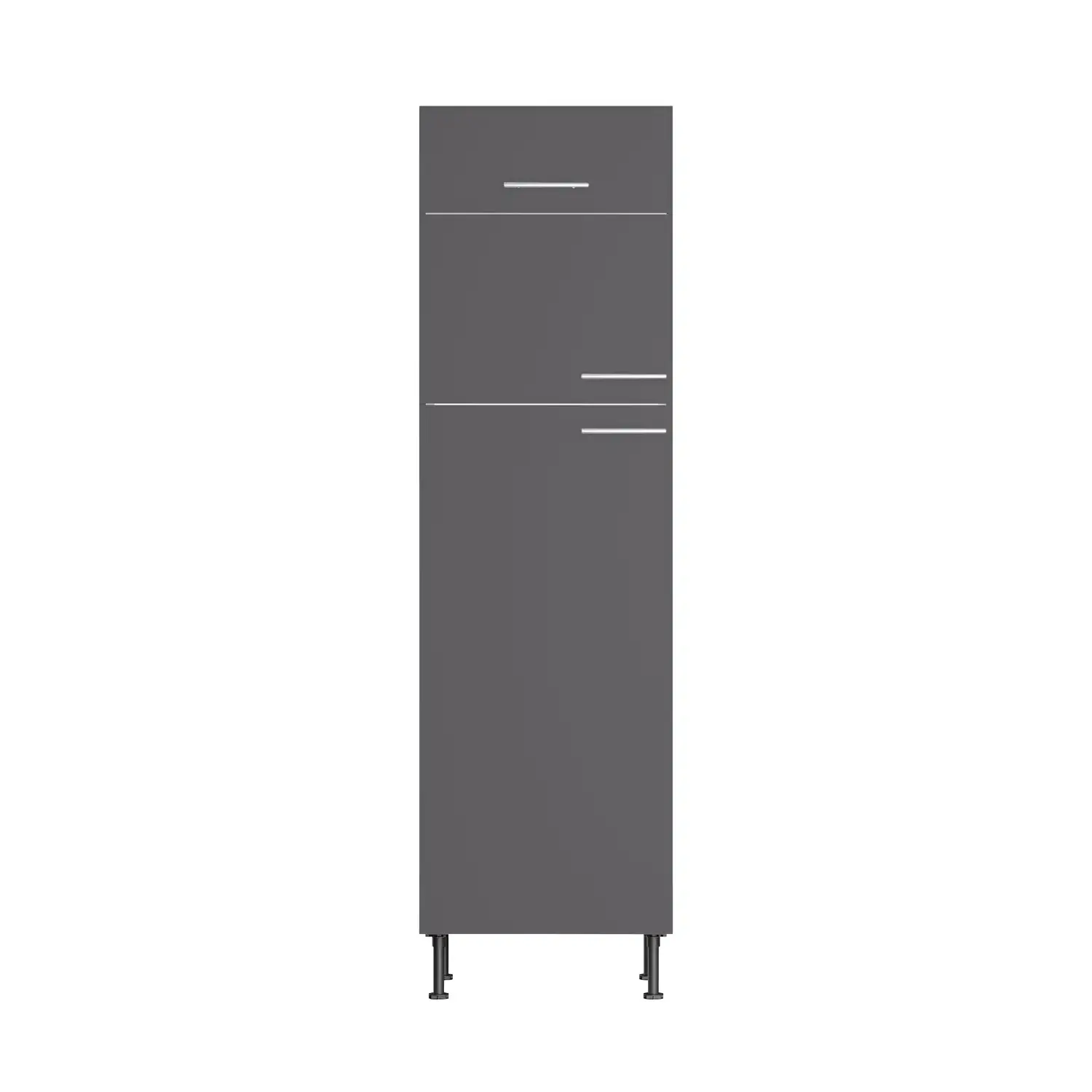 Hochschrank für Kühl-Gefrier-Kombination OPTIFIT Ingvar 60 cm Anthrazit