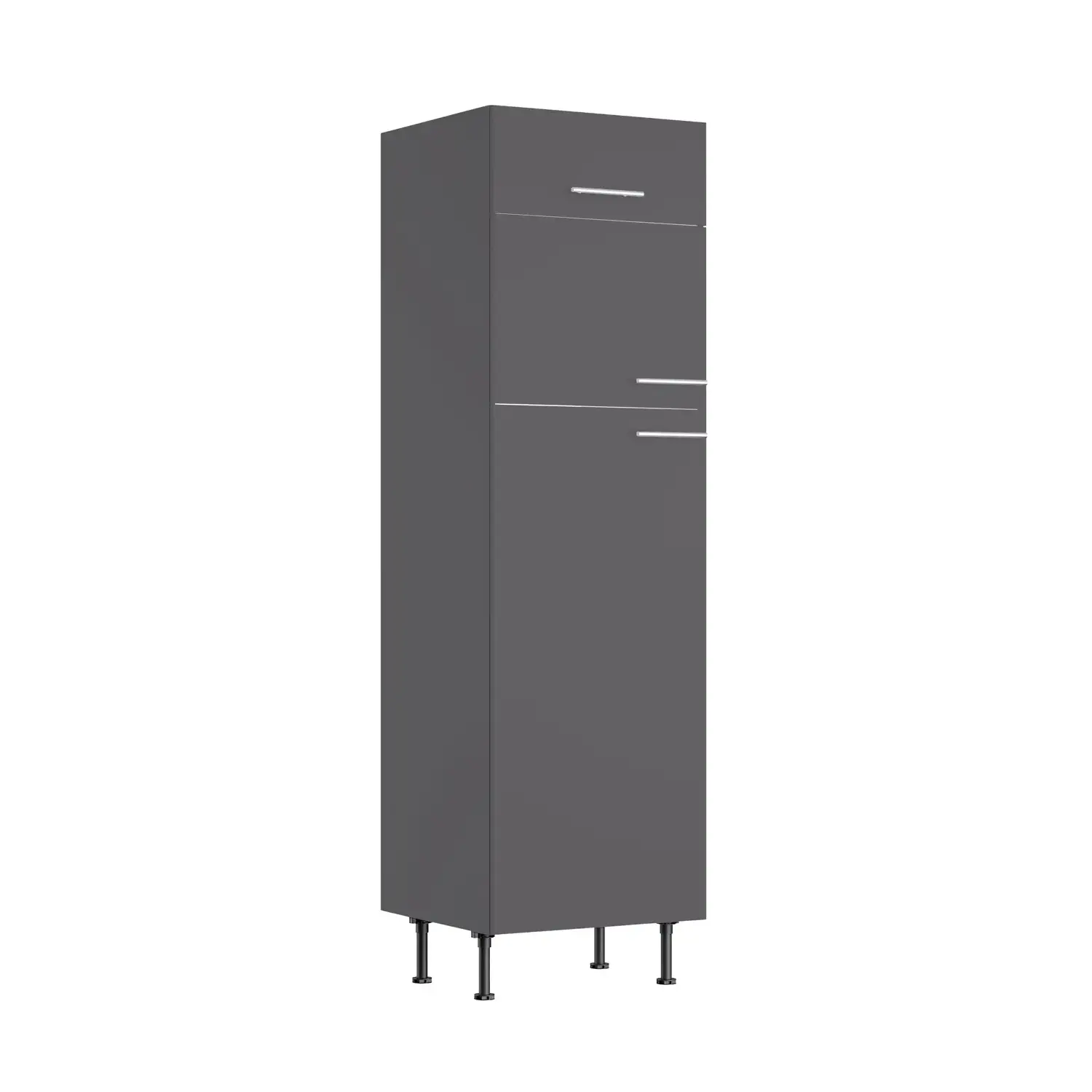 Hochschrank für Kühl-Gefrier-Kombination OPTIFIT Ingvar 60 cm Anthrazit