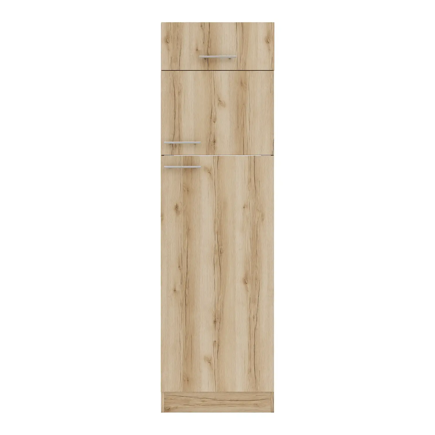 Hochschrank für Kühl-Gefrier-Kombination OPTIFIT Livorno 60 cm Wildeiche