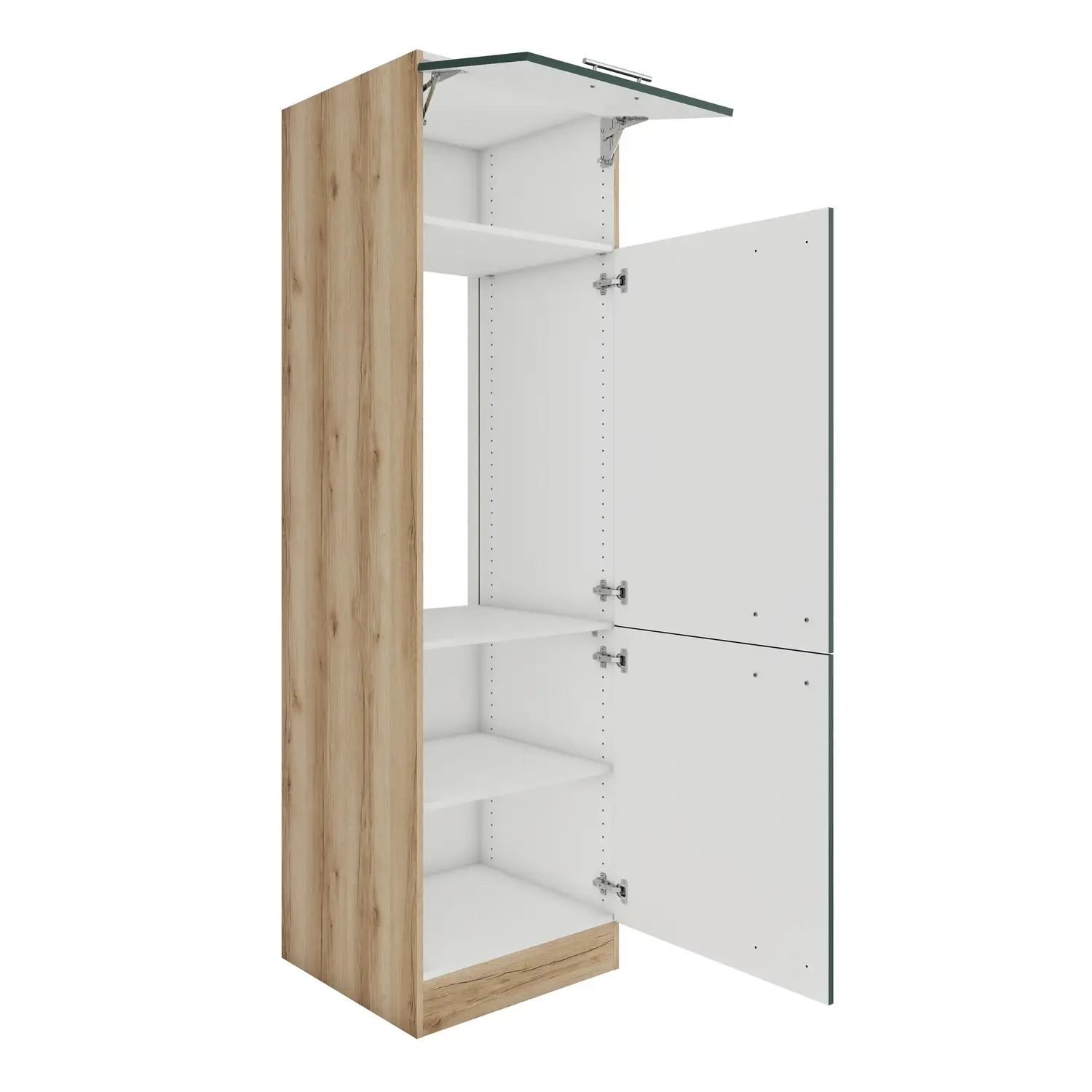 Hochschrank für Kühlschrank OPTIFIT Savona 60 cm Steingrün