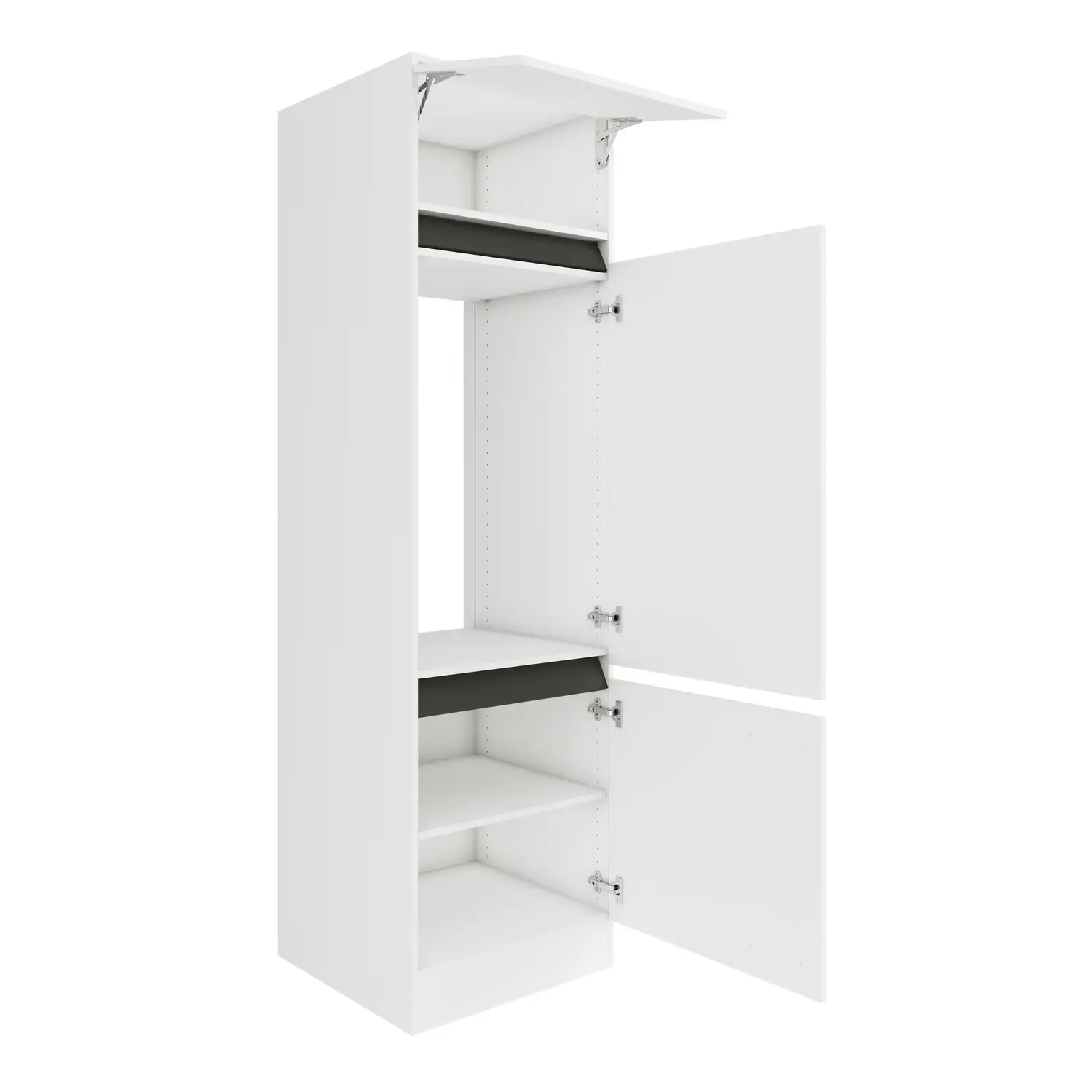 Hochschrank für Kühlschrank OPTIFIT Luca 60 cm Weiß