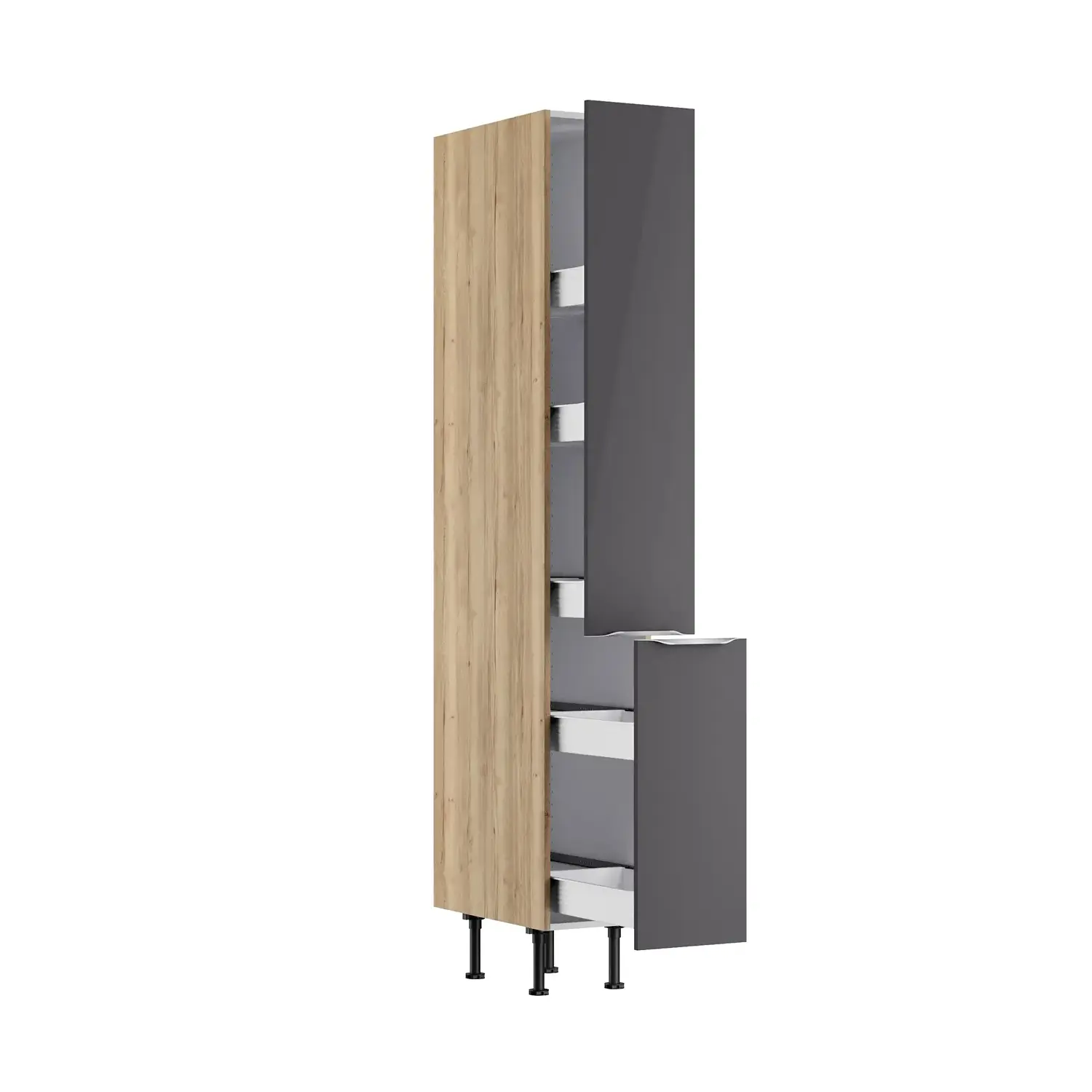 Apothekerschrank OPTIFIT Linus 30 cm Anthrazit Glanz