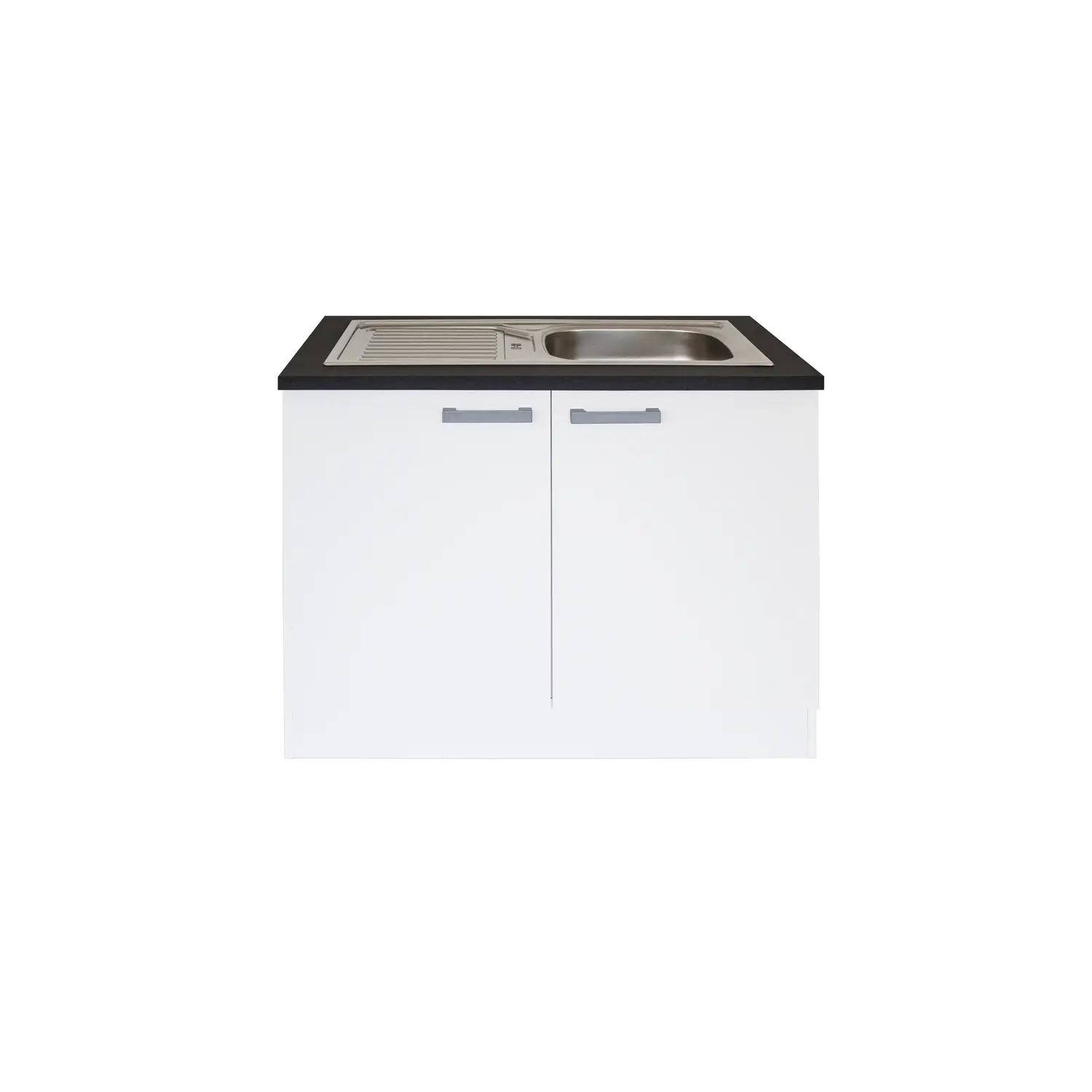 Spülenschrank mit Einbauspüle OPTIFIT Salo 100 cm Weiß