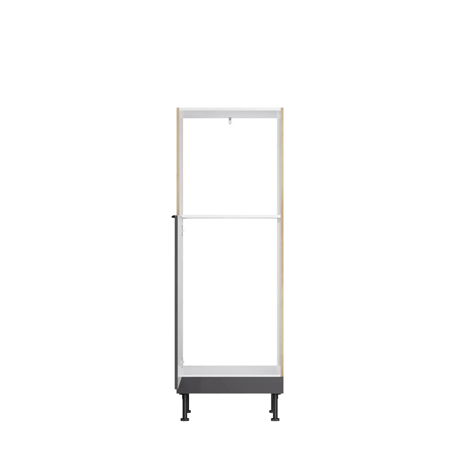 Midischrank für Backofen und Kühlschrank OPTIFIT Linus 60 cm Anthrazit Glanz