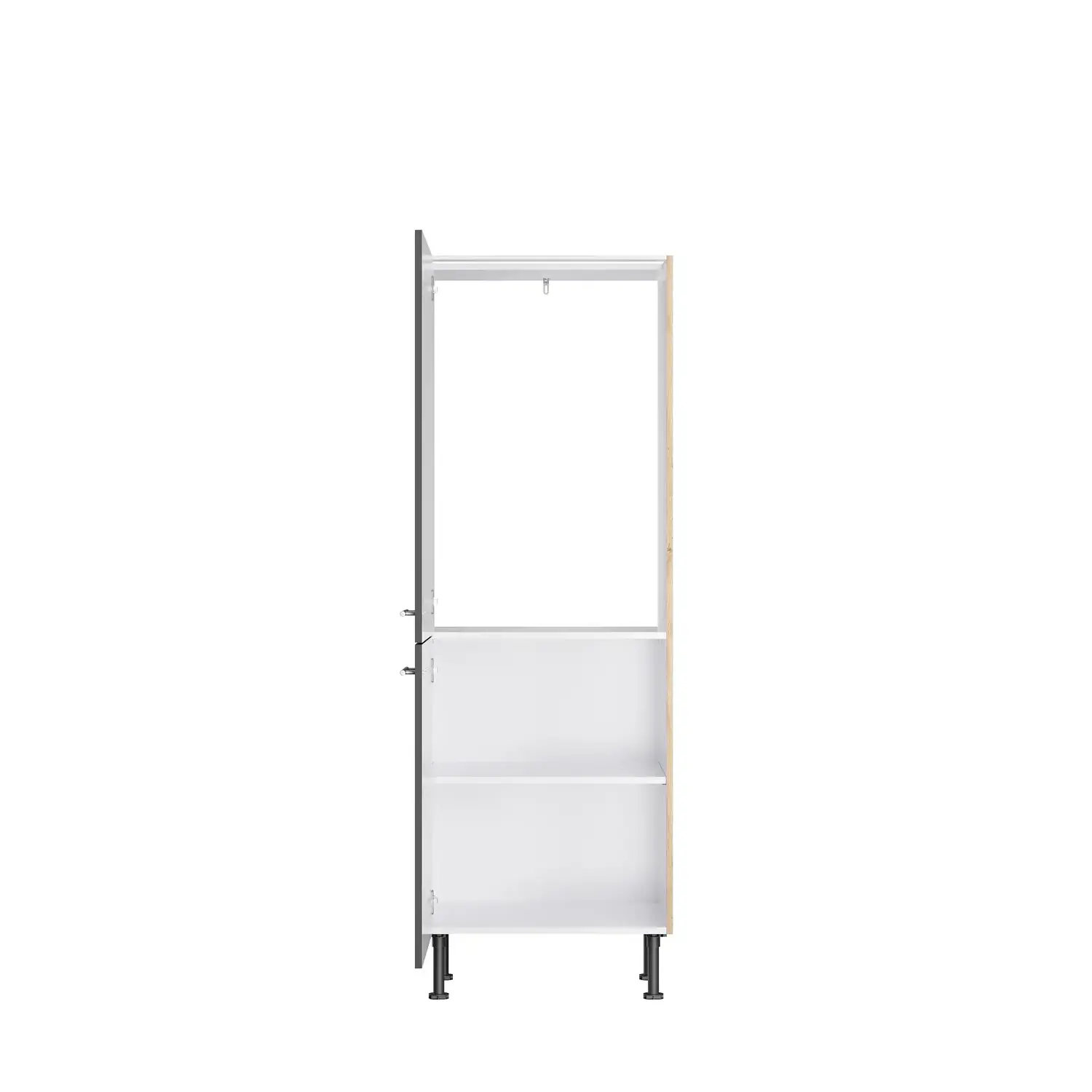Midischrank für Kühlschrank OPTIFIT Jonte 60 cm Anthrazit Glanz