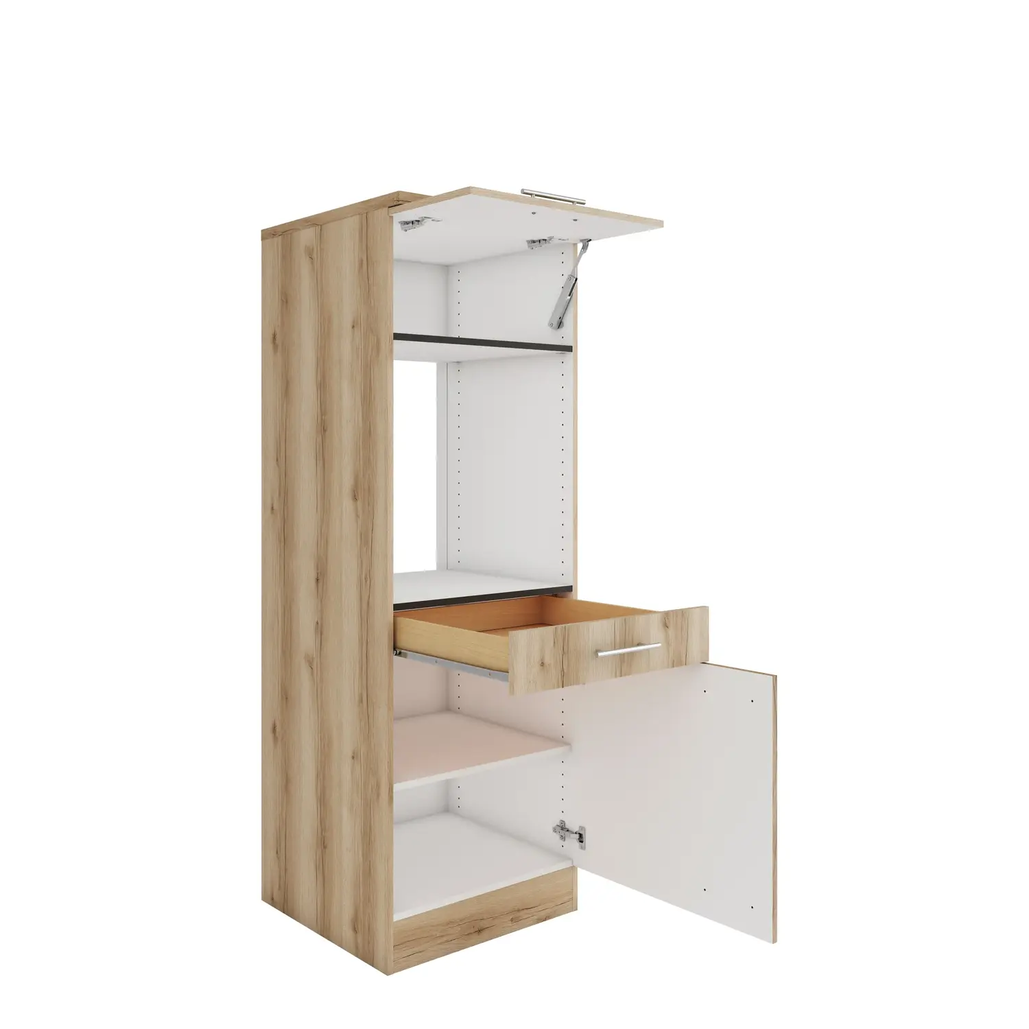 Midischrank für Backofen OPTIFIT Livorno 60 cm Wildeiche