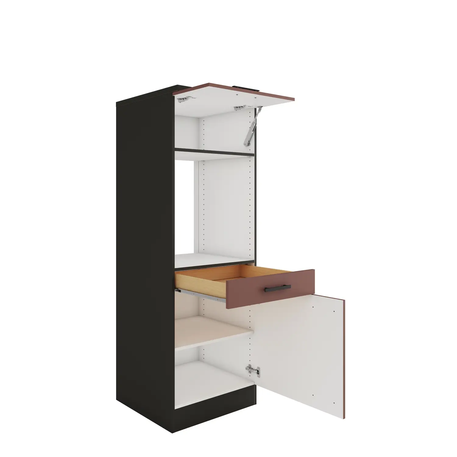 Midischrank für Backofen OPTIFIT Nizza 60 cm Rostrot