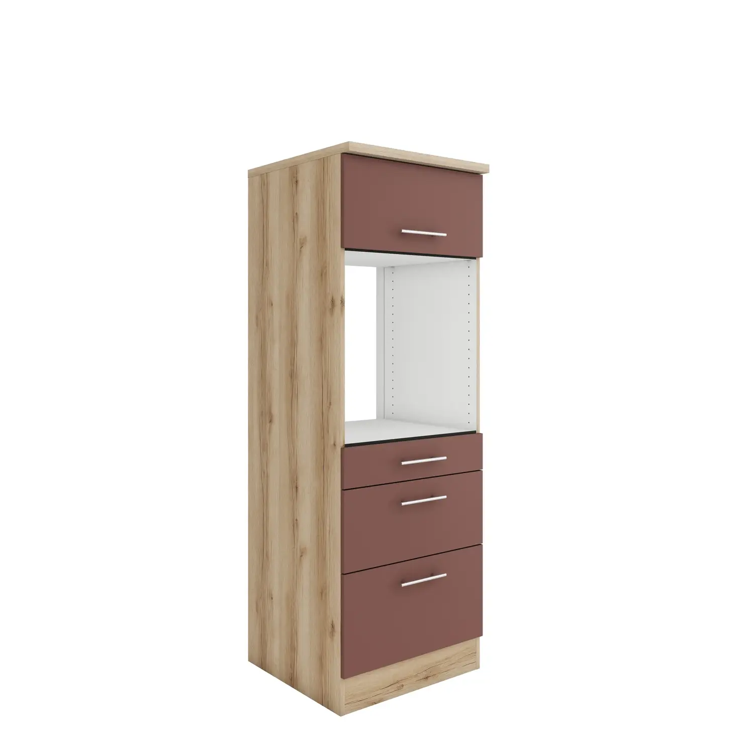 Midischrank für Backofen OPTIFIT Bari 60 cm Rostrot