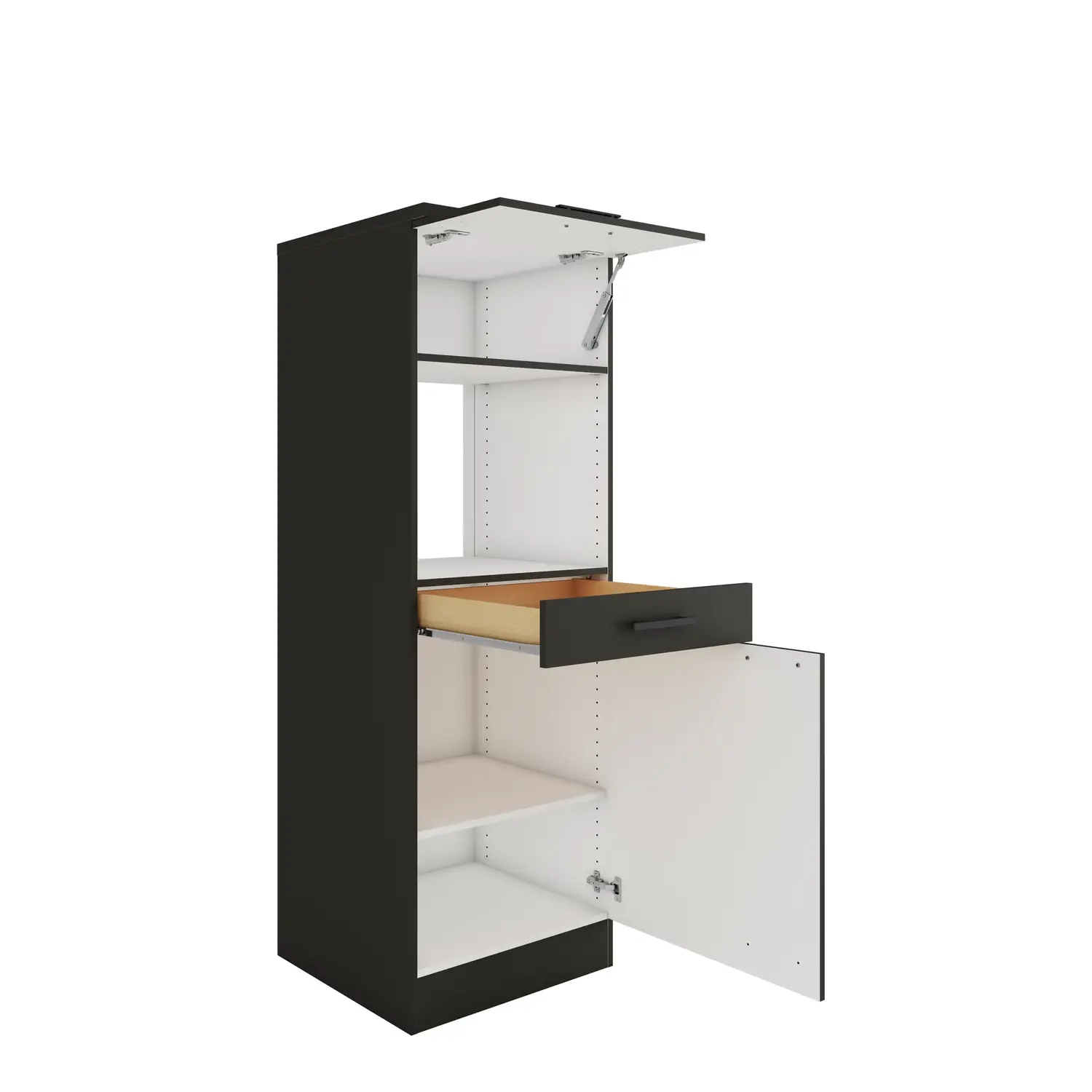 Midischrank für Mikrowelle OPTIFIT Madrid 60 cm Anthrazit