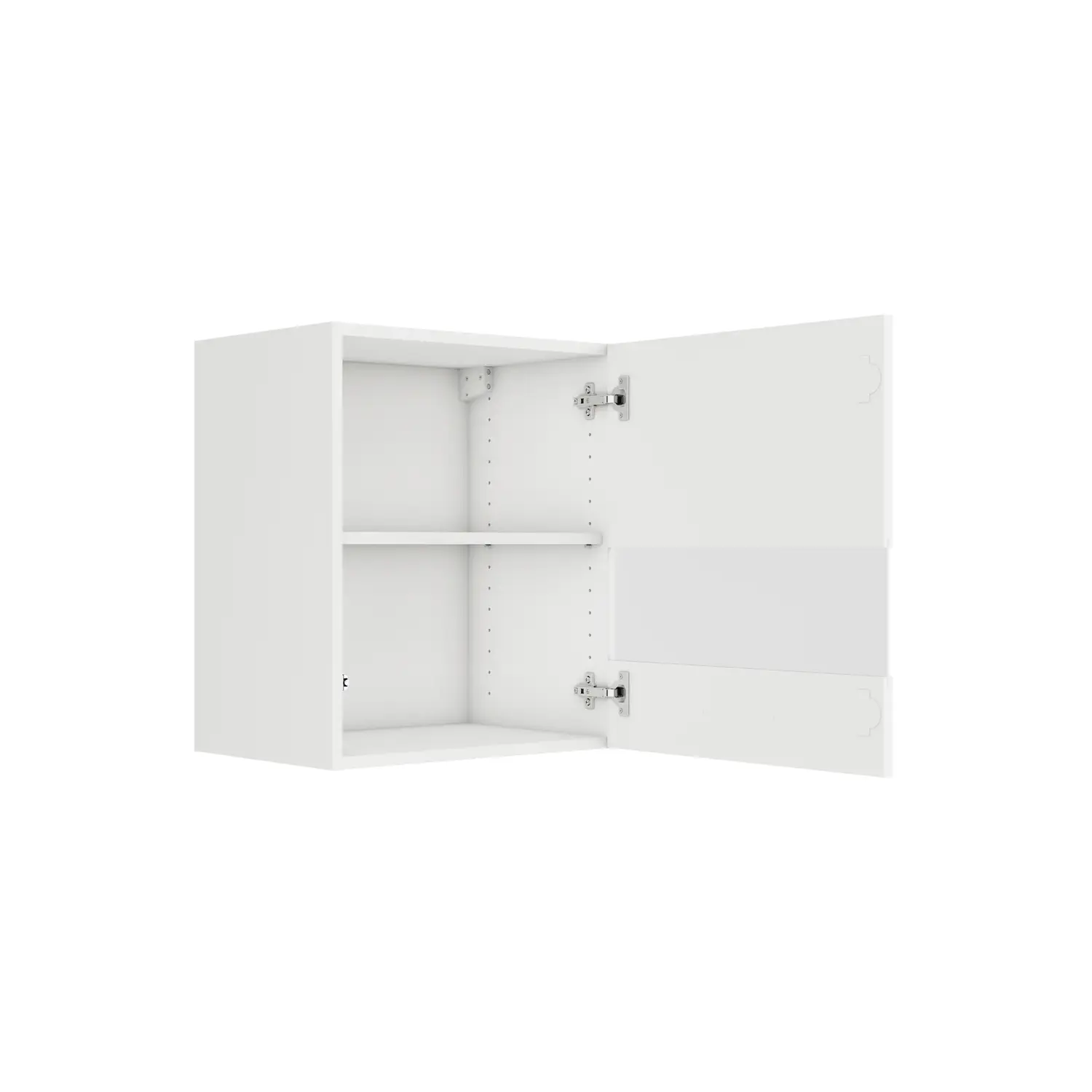 Hängeschrank mit Segment-Glastür OPTIFIT Luca 50 cm Weiß