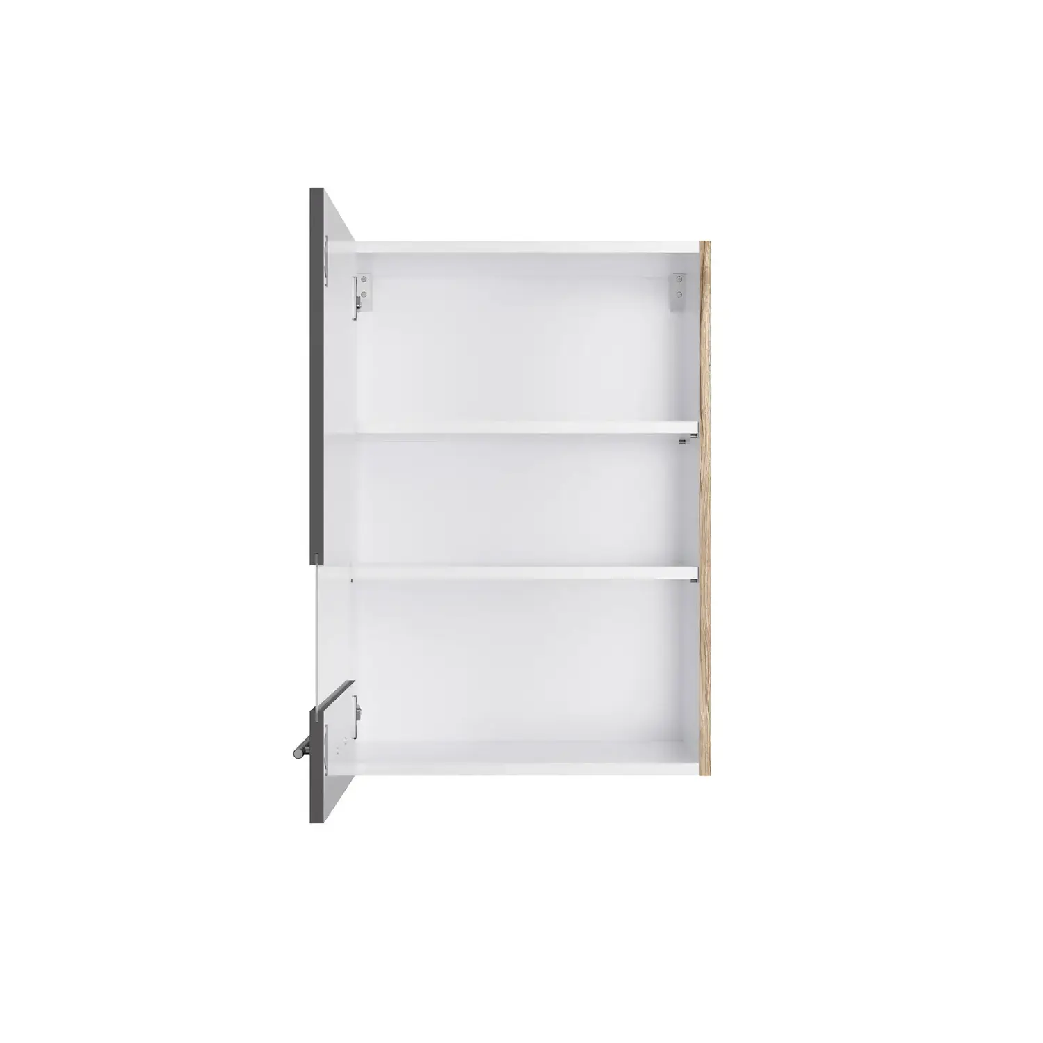 Hängeschrank mit Segment-Glastür OPTIFIT Jonte 50 cm Anthrazit Glanz