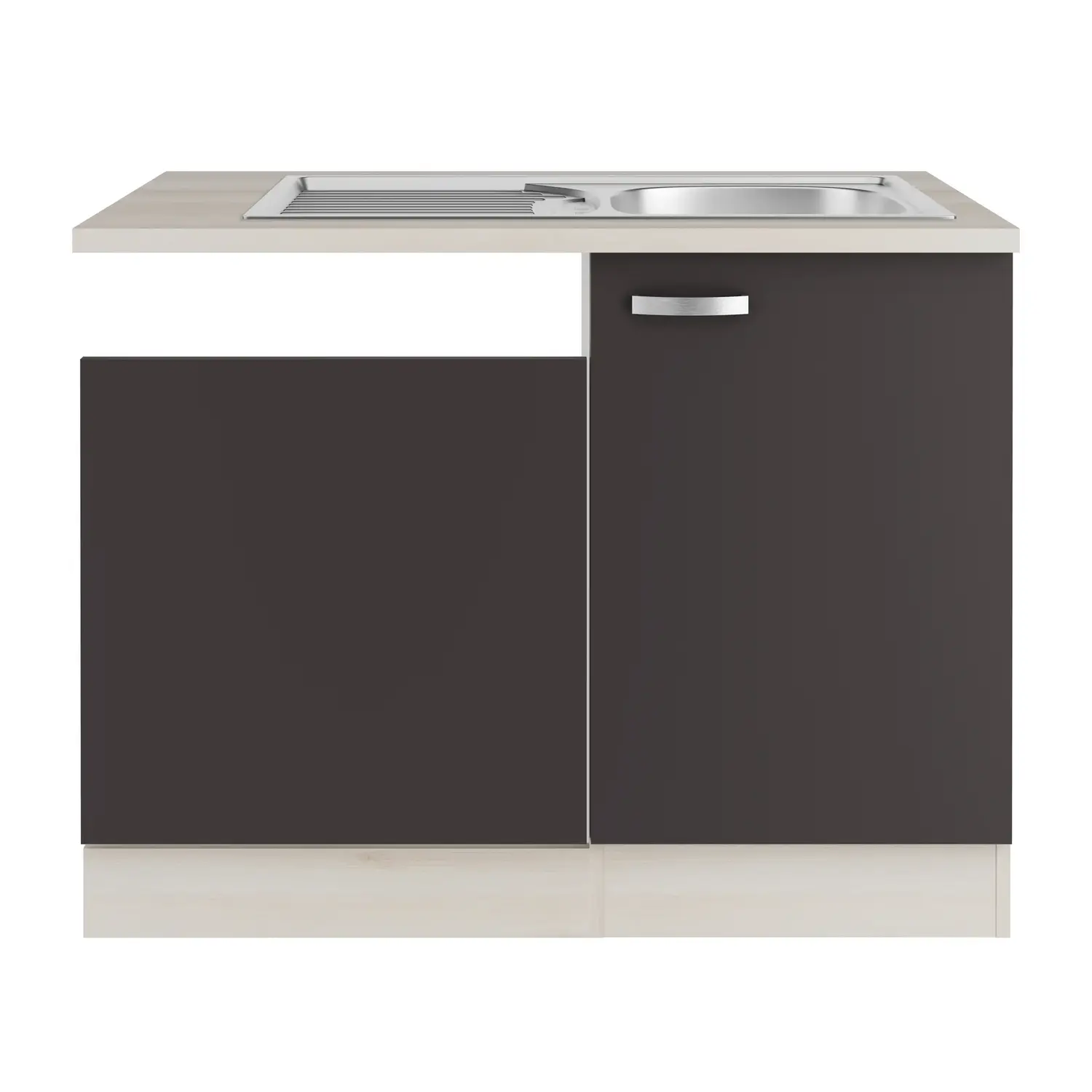 Spülenschrank-Set OPTIFIT Faro 110 cm Anthrazit