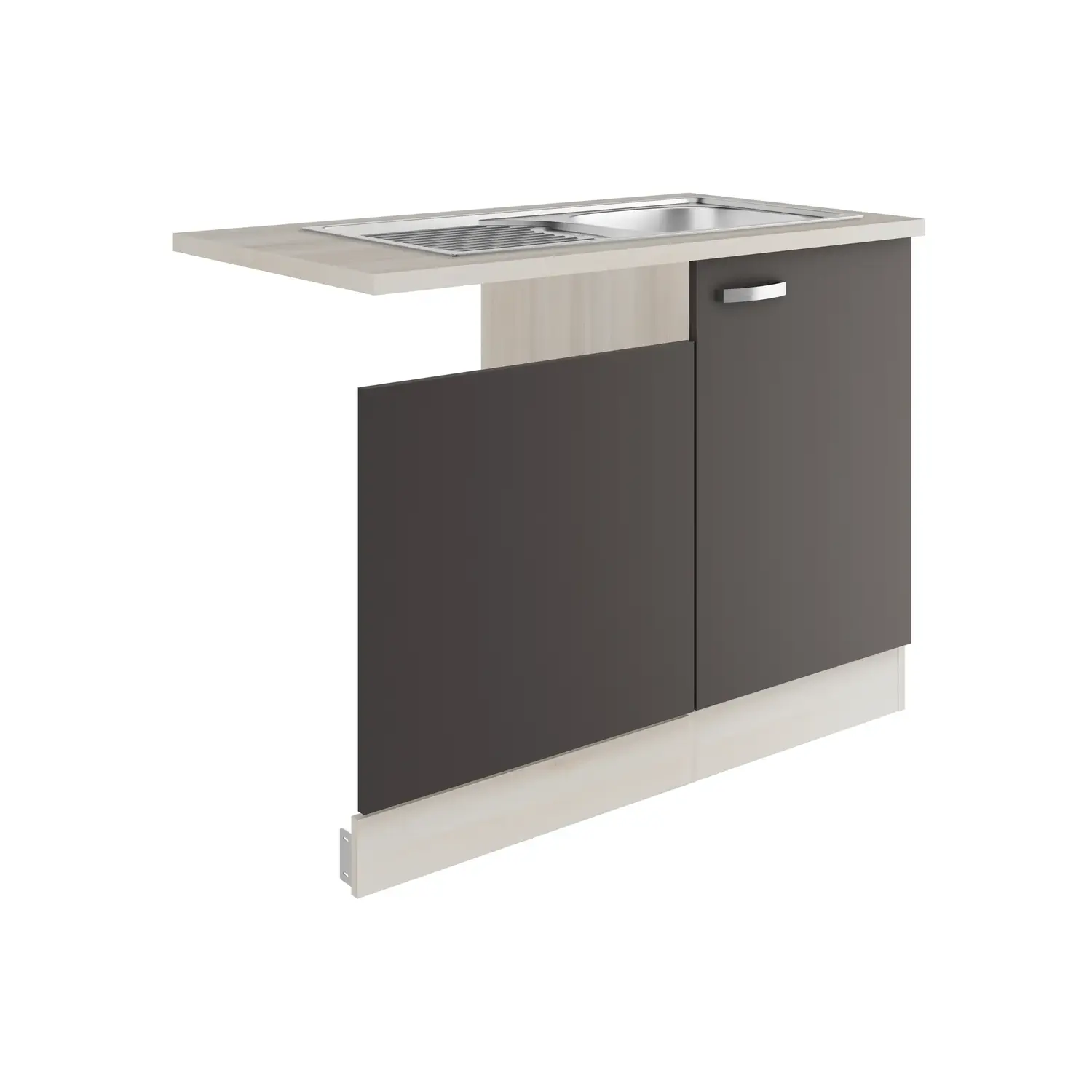Spülenschrank-Set OPTIFIT Faro 110 cm Anthrazit