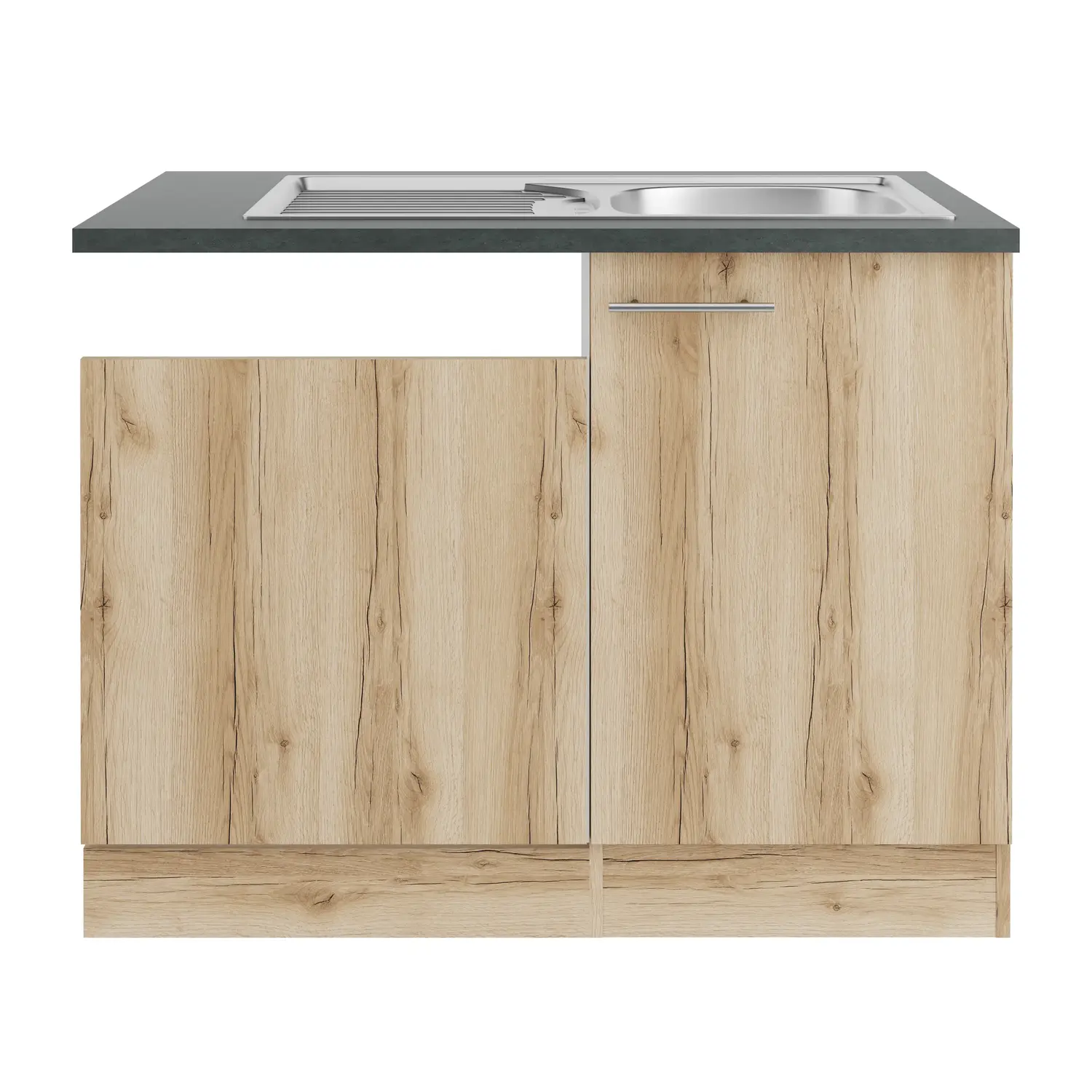 Spülenschrank-Set OPTIFIT Livorno 110 cm Wildeiche