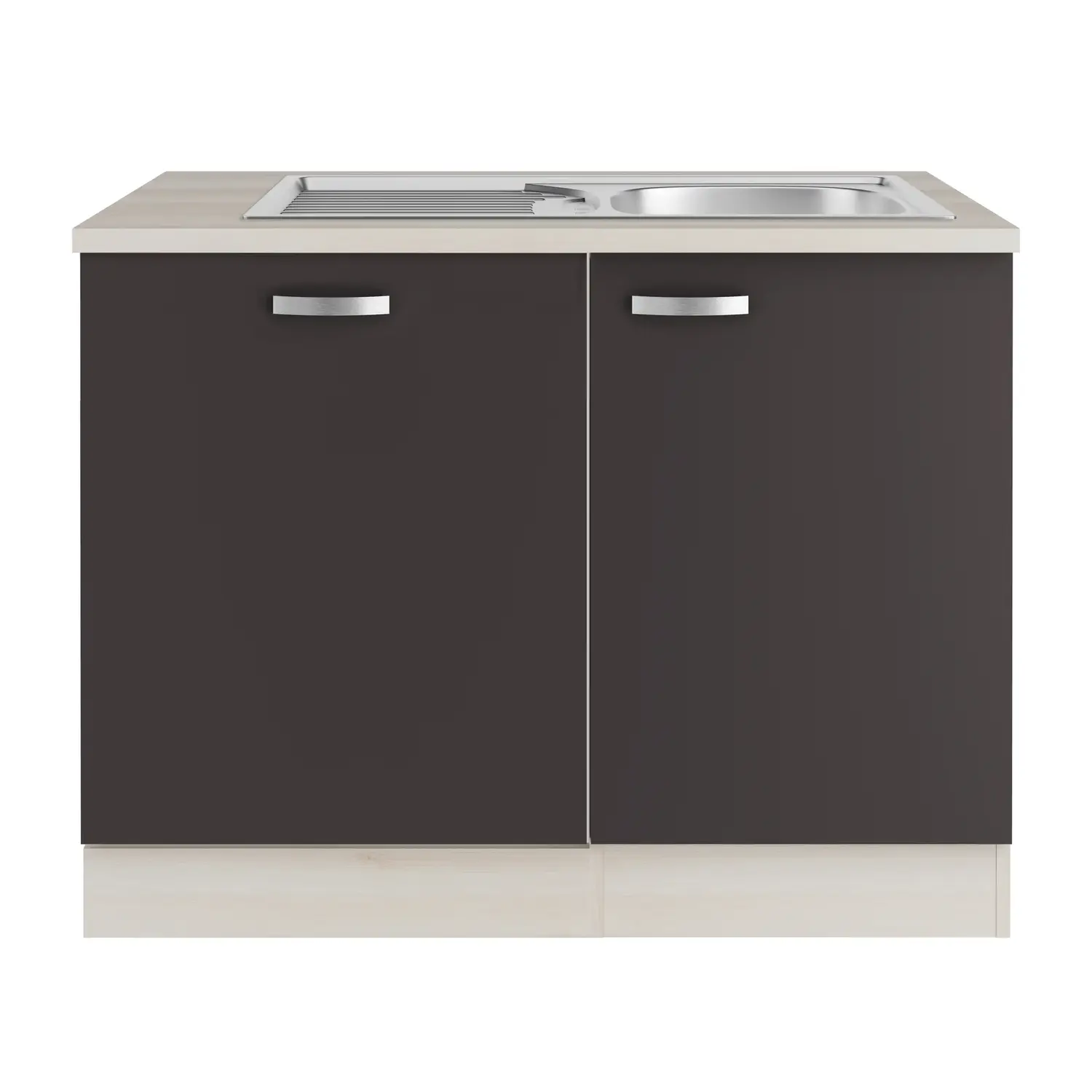 Spülenschrank-Set OPTIFIT Faro 110 cm Anthrazit