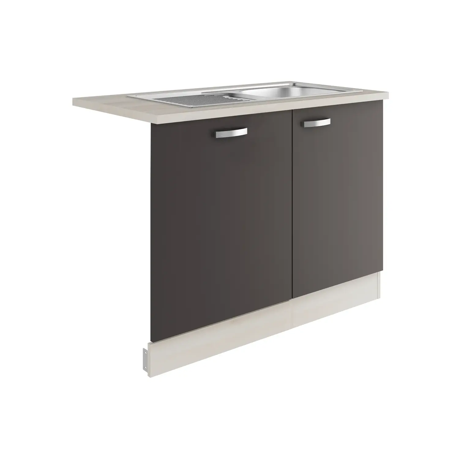 Spülenschrank-Set OPTIFIT Faro 110 cm Anthrazit