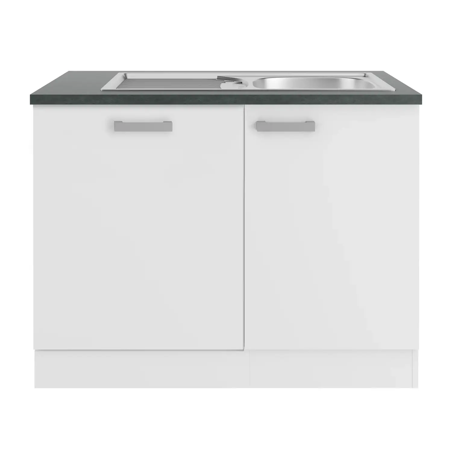 Spülenschrank-Set OPTIFIT Oslo 110 cm Weiß