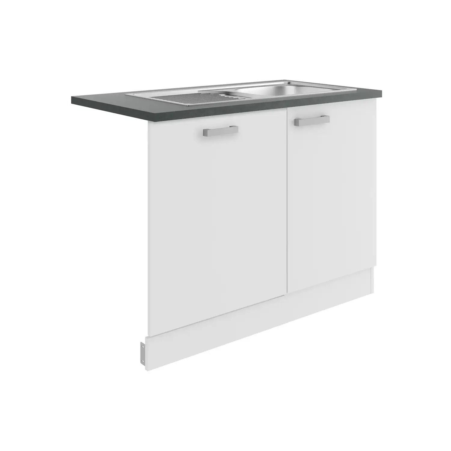 Spülenschrank-Set OPTIFIT Oslo 110 cm Weiß