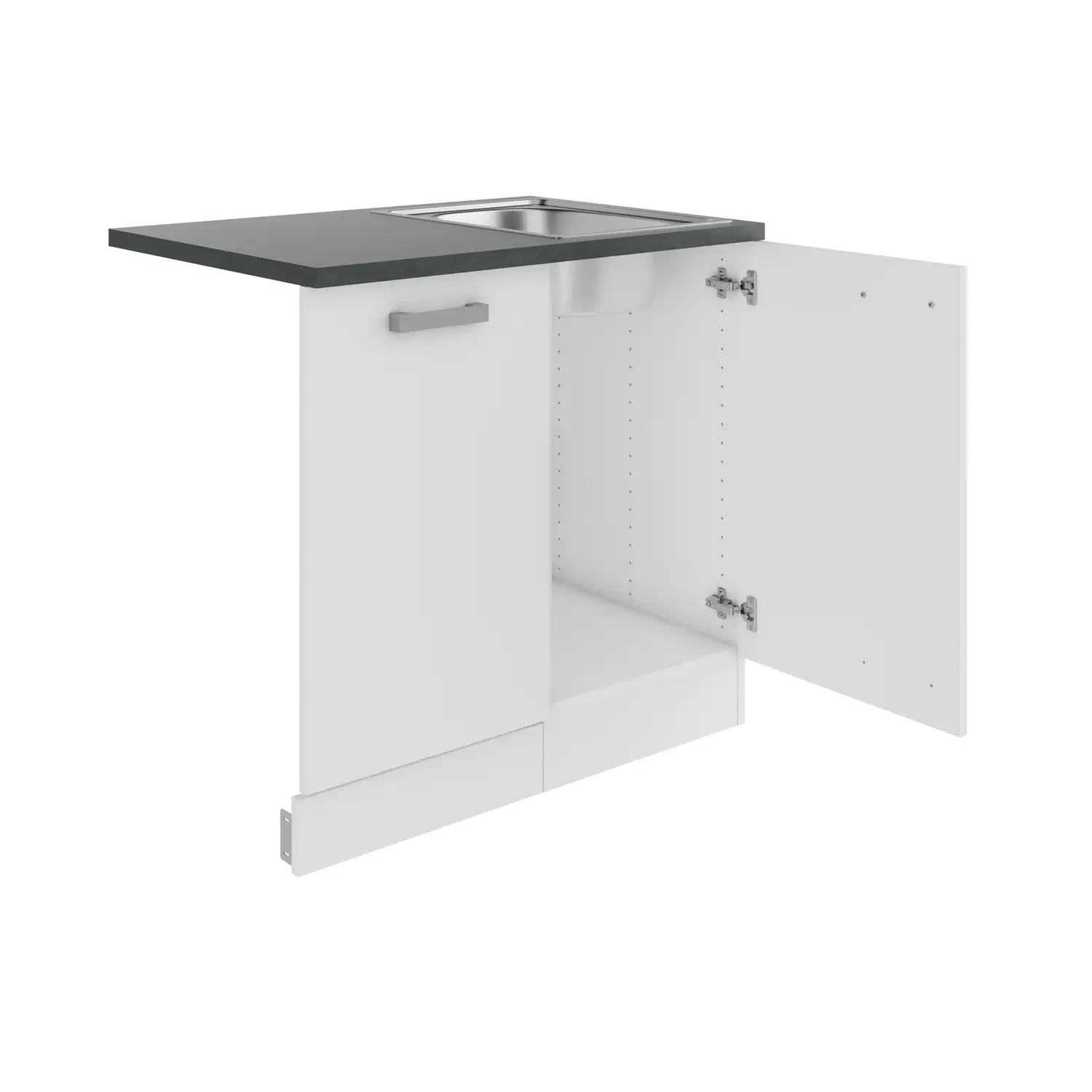 Spülenschrank-Set OPTIFIT Oslo 90 cm Weiß
