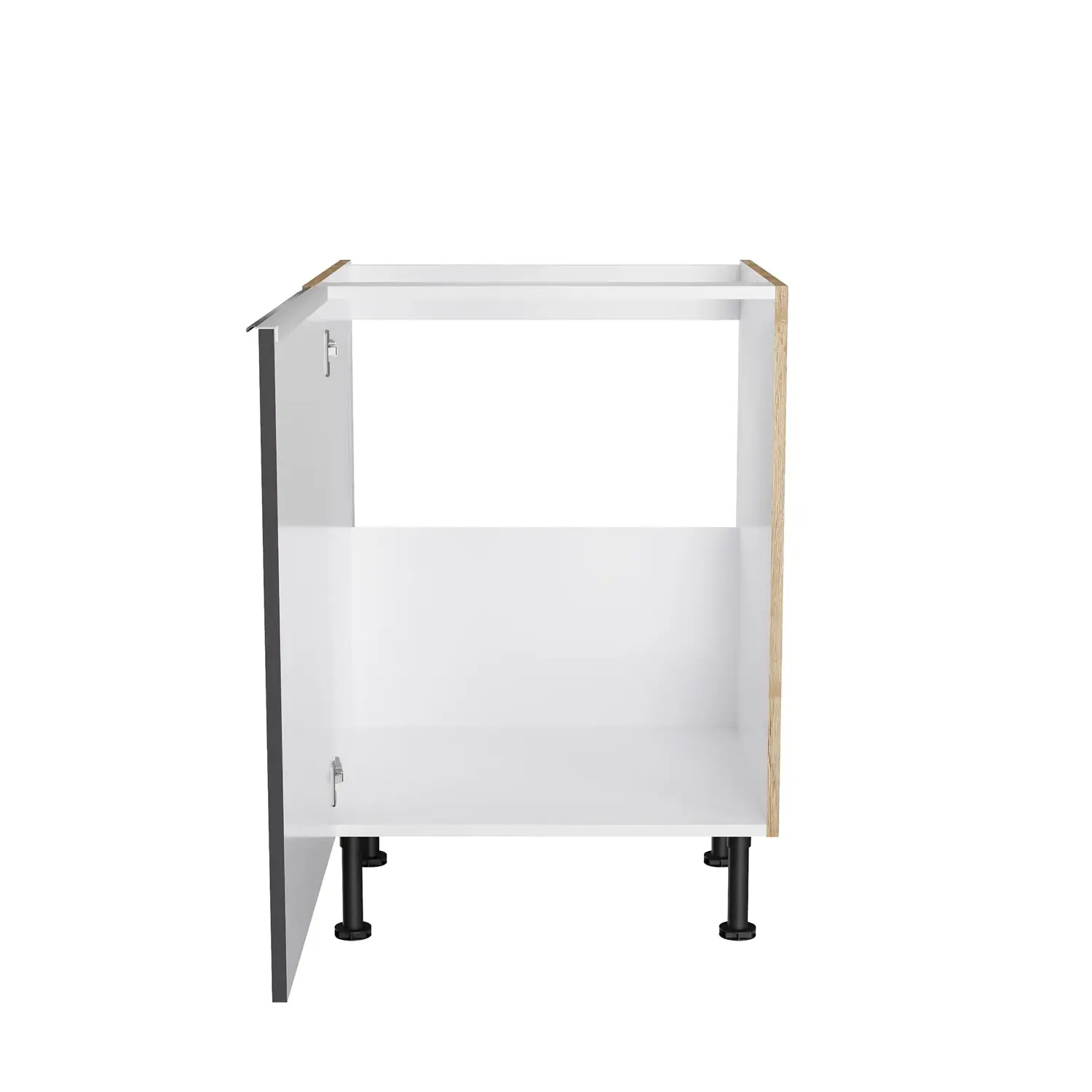 Spülenschrank OPTIFIT Linus 60 cm Anthrazit Glanz