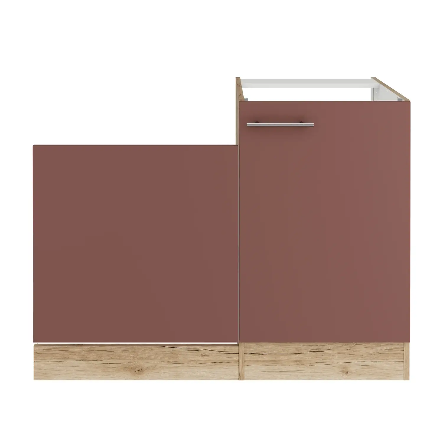 Spülenschrank-Set OPTIFIT Bari 110 cm Rostrot