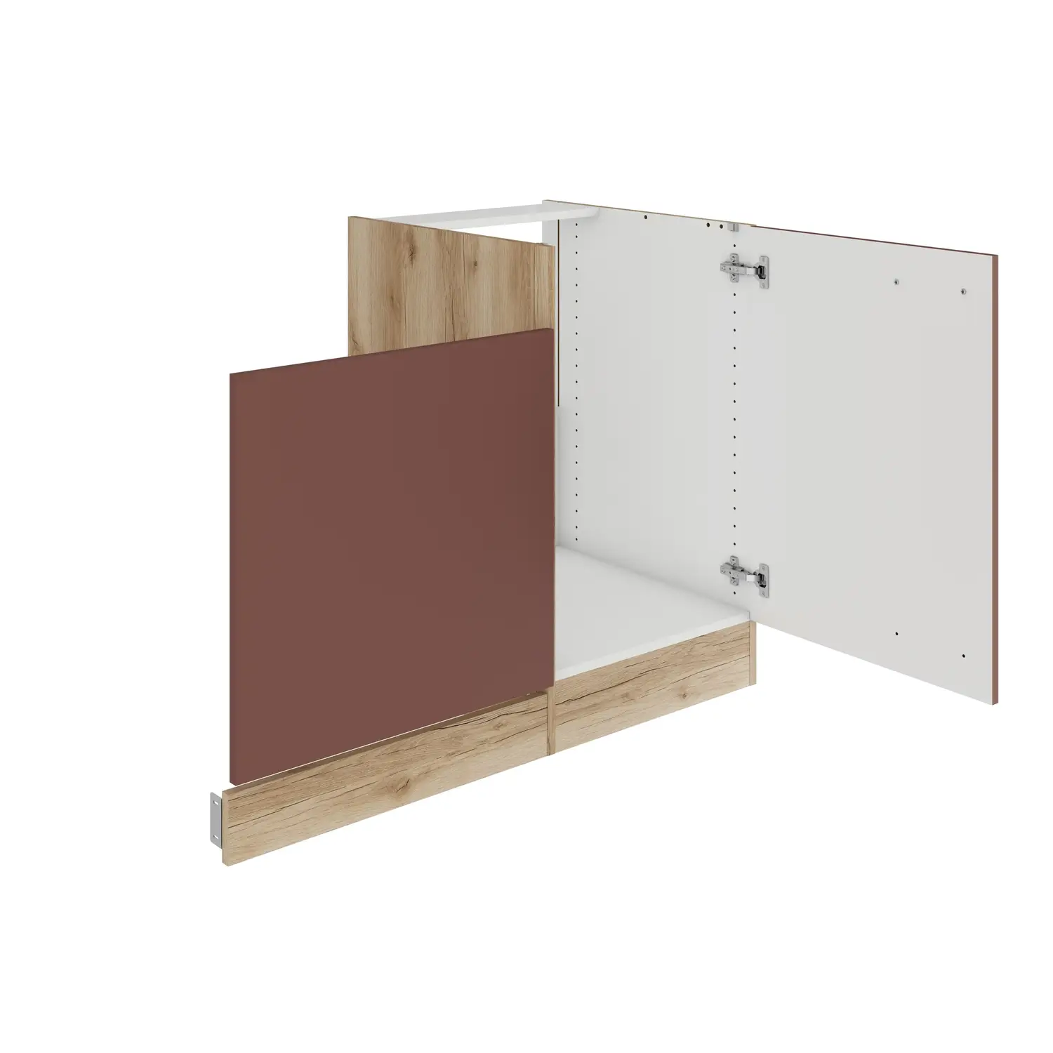 Spülenschrank-Set OPTIFIT Bari 110 cm Rostrot