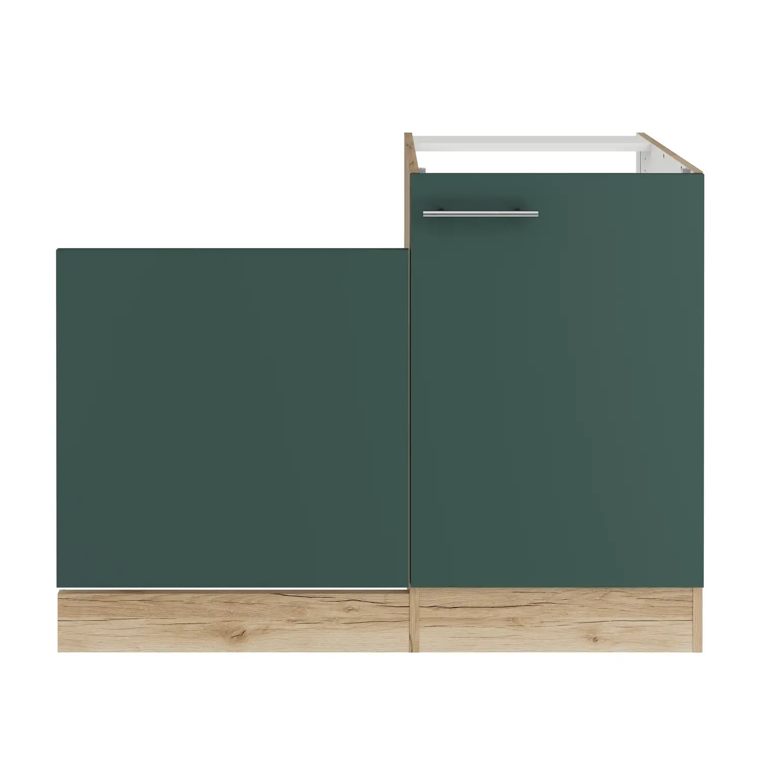 Spülenschrank-Set OPTIFIT Savona 110 cm Steingrün