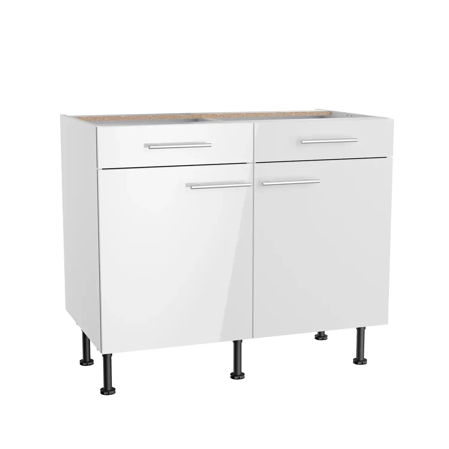 Unterschrank OPTIFIT Rurik 100 cm Weiß Glanz