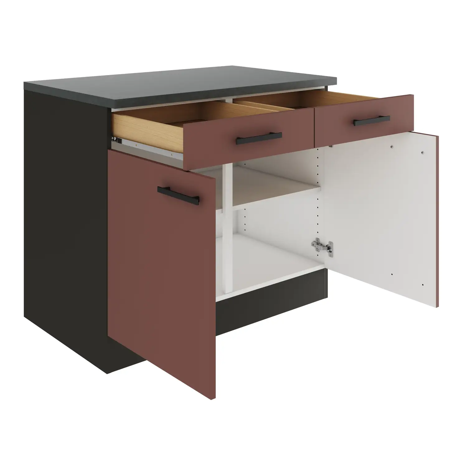 Unterschrank OPTIFIT Nizza 100 cm Rostrot