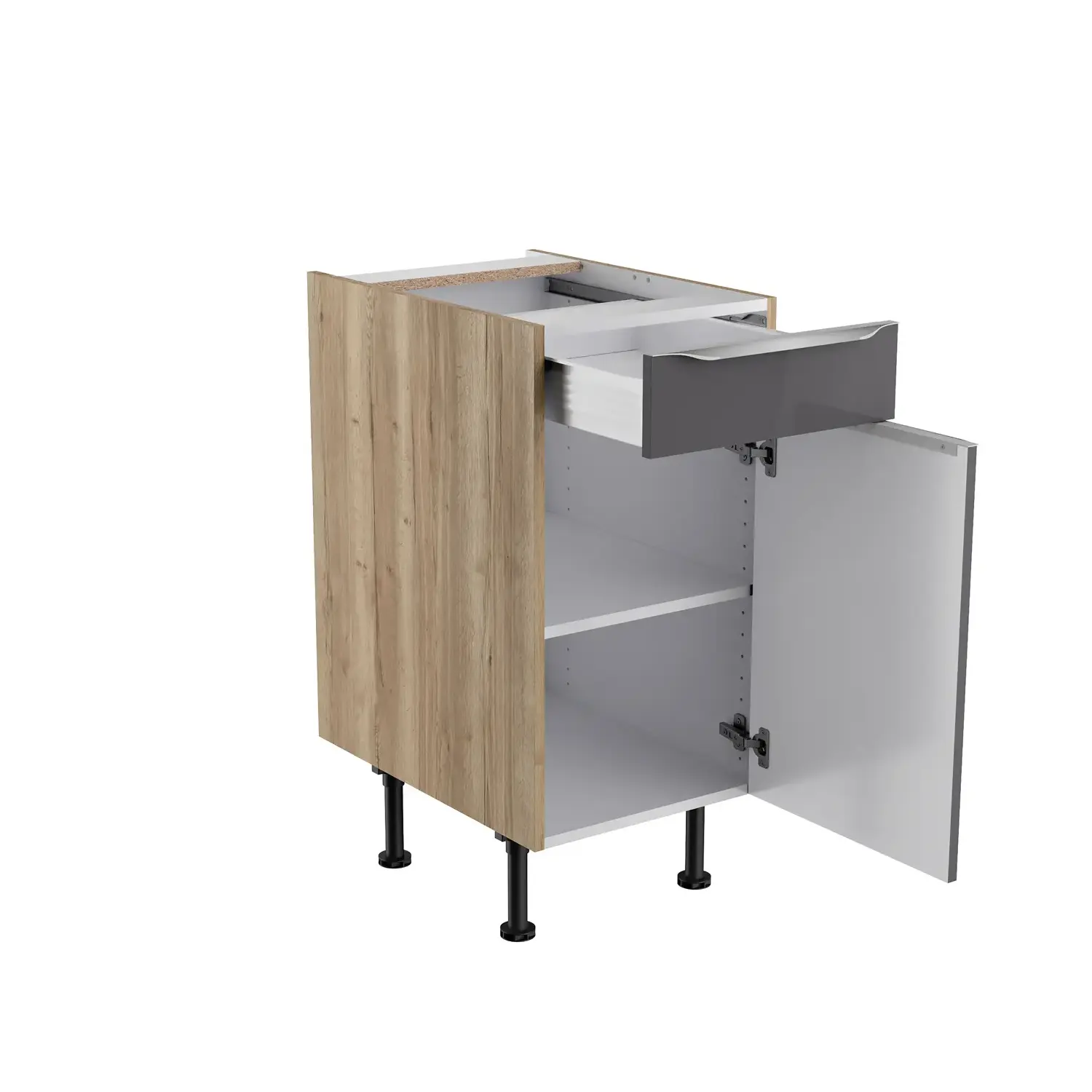 Unterschrank OPTIFIT Linus 40 cm Anthrazit Glanz