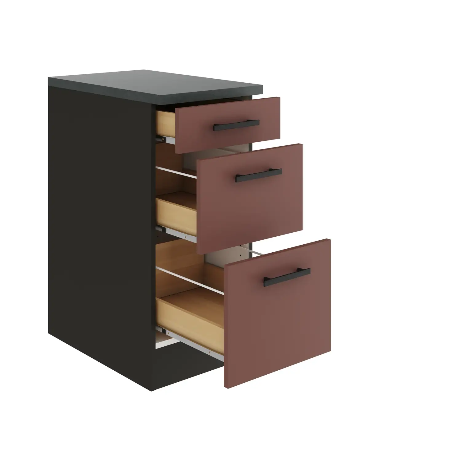 Auszugschrank OPTIFIT Nizza 40 cm Rostrot