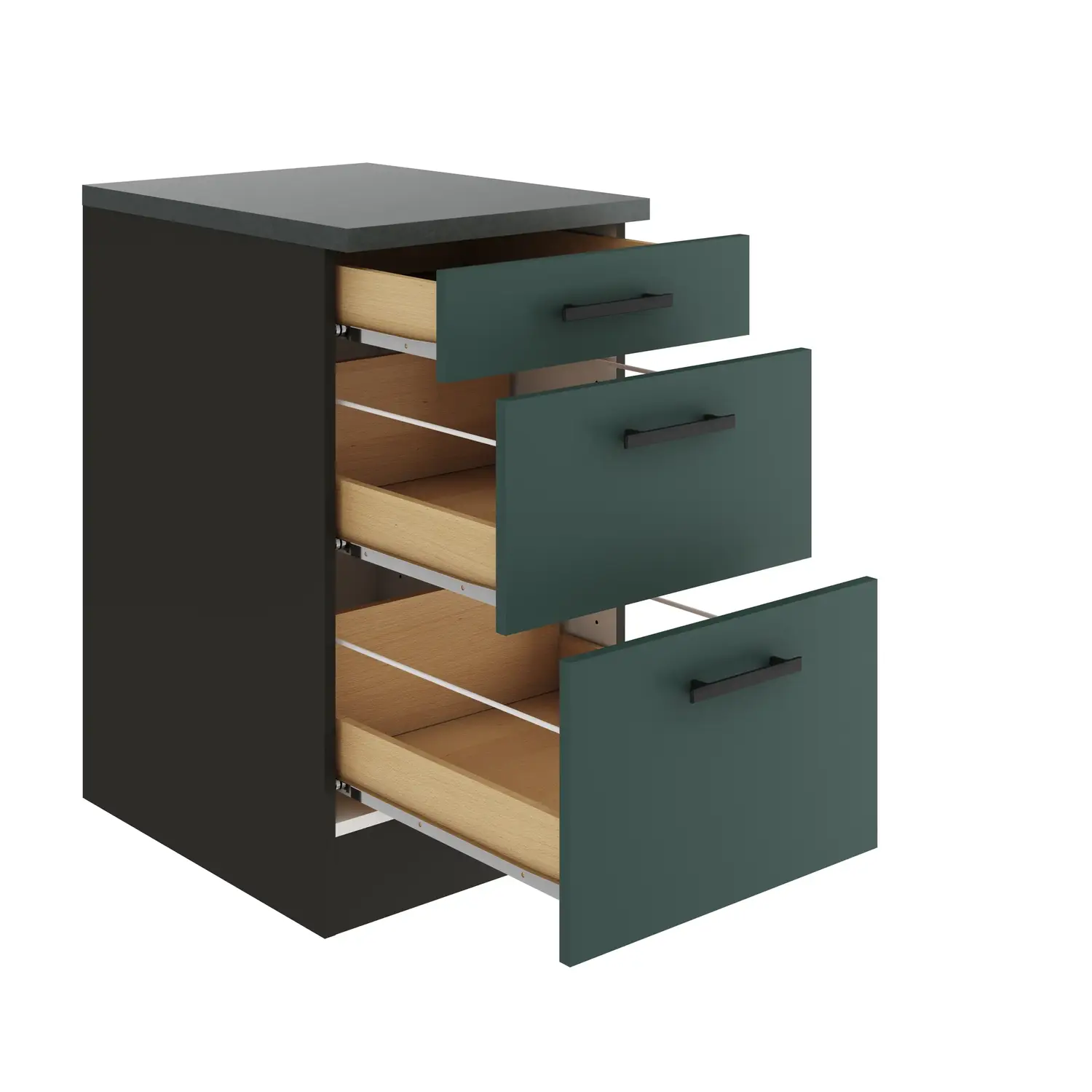 Auszugschrank OPTIFIT Verona 50 cm Steingrün