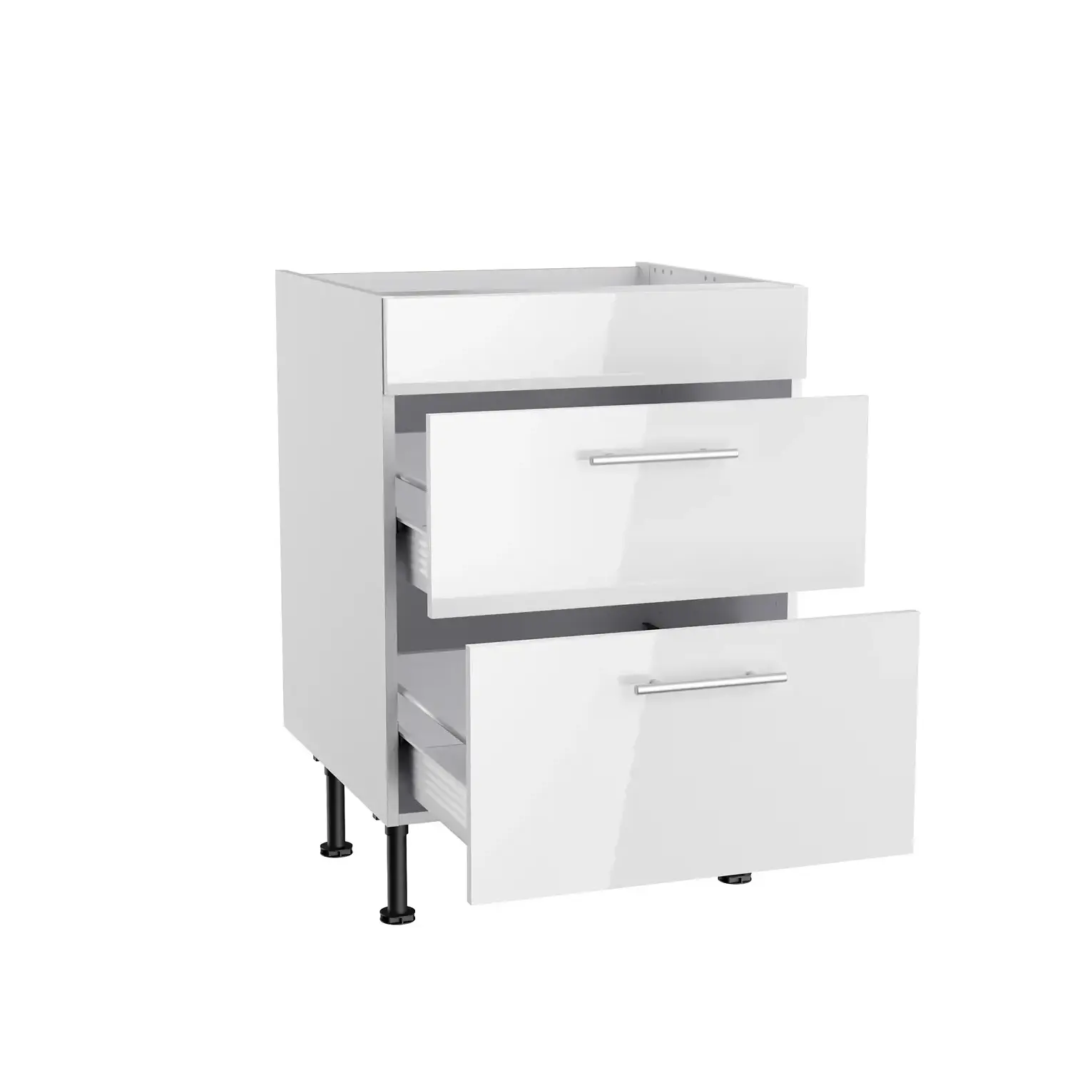 Unterschrank für Glaskeramikkochfeld OPTIFIT Rurik 60 cm Weiß Glanz