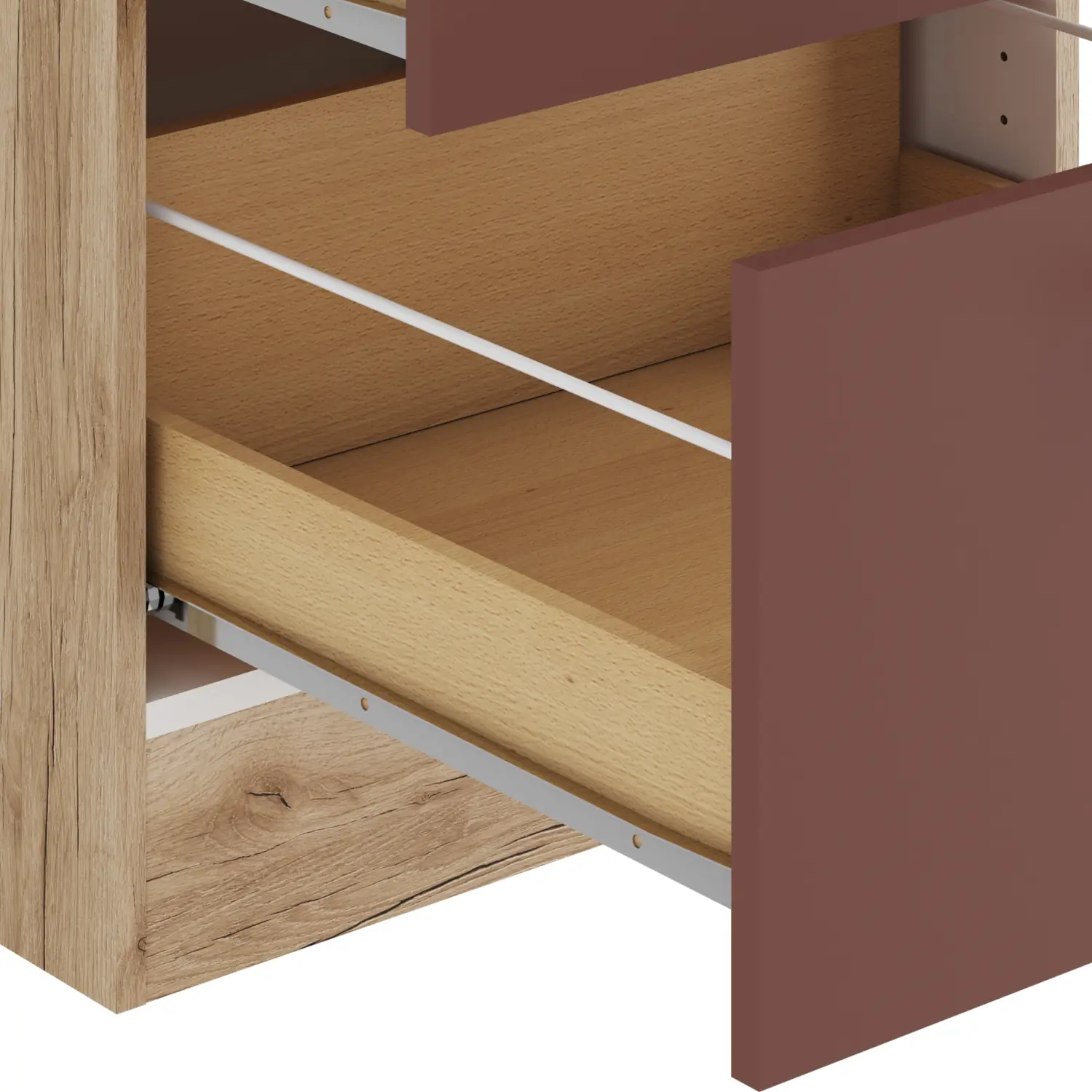 Unterschrank für Glaskeramikkochfeld OPTIFIT Bari 60 cm Rostrot