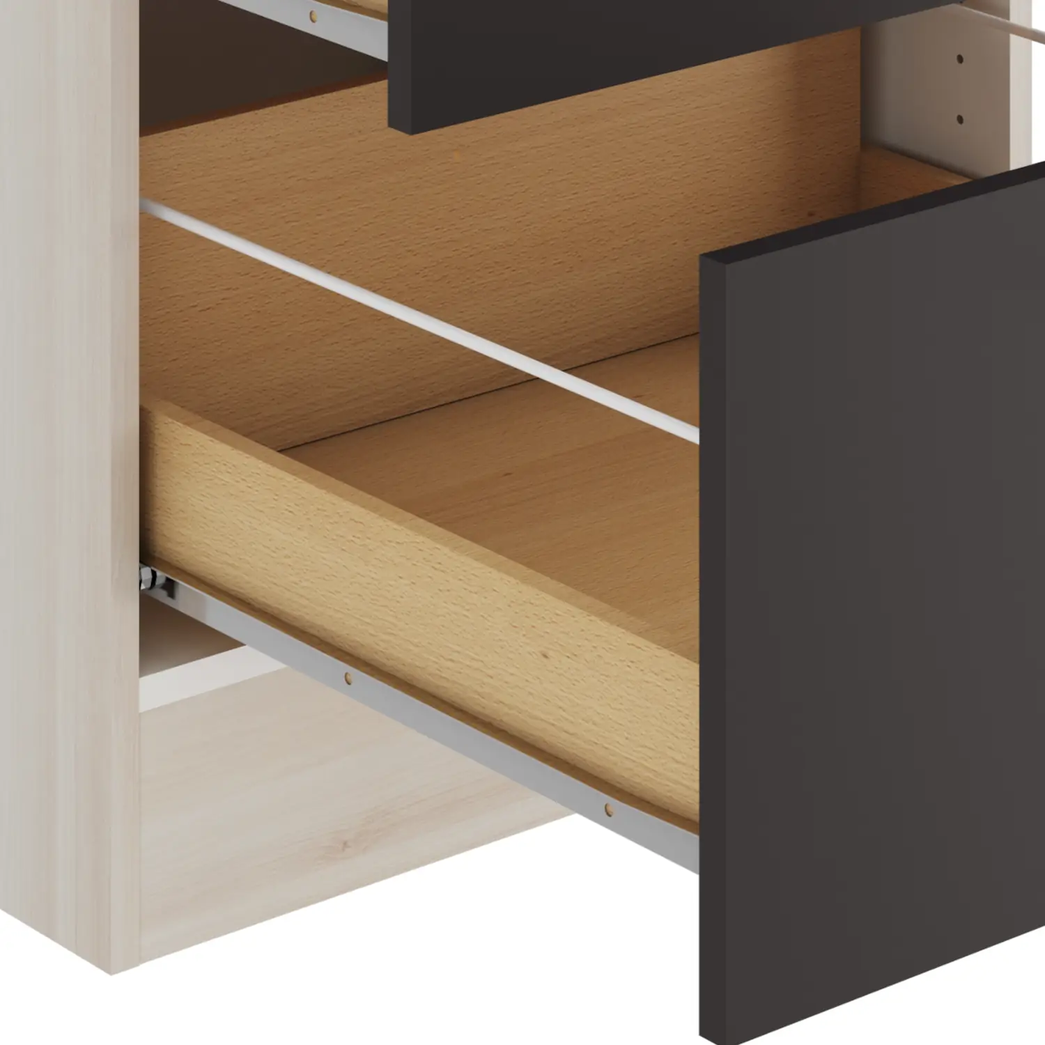 Unterschrank für Glaskeramikkochfeld OPTIFIT Faro 60 cm Anthrazit