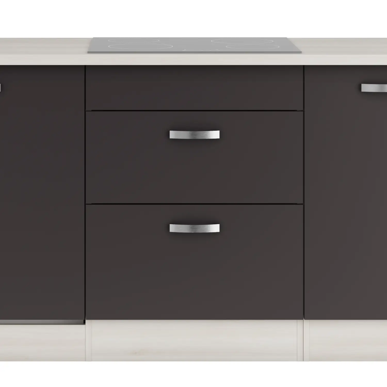 Unterschrank für Glaskeramikkochfeld OPTIFIT Faro 60 cm Anthrazit