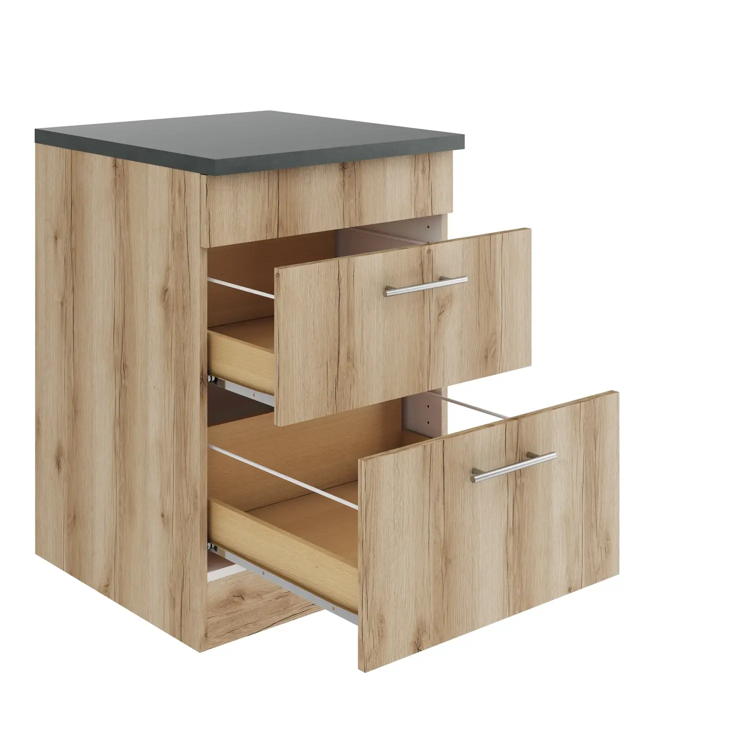 Unterschrank für Glaskeramikkochfeld OPTIFIT Livorno 60 cm Wildeiche