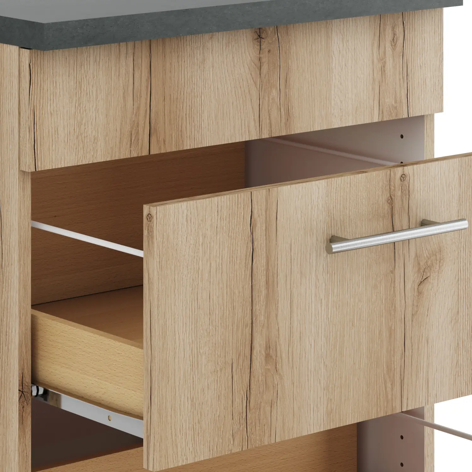 Unterschrank für Glaskeramikkochfeld OPTIFIT Livorno 60 cm Wildeiche