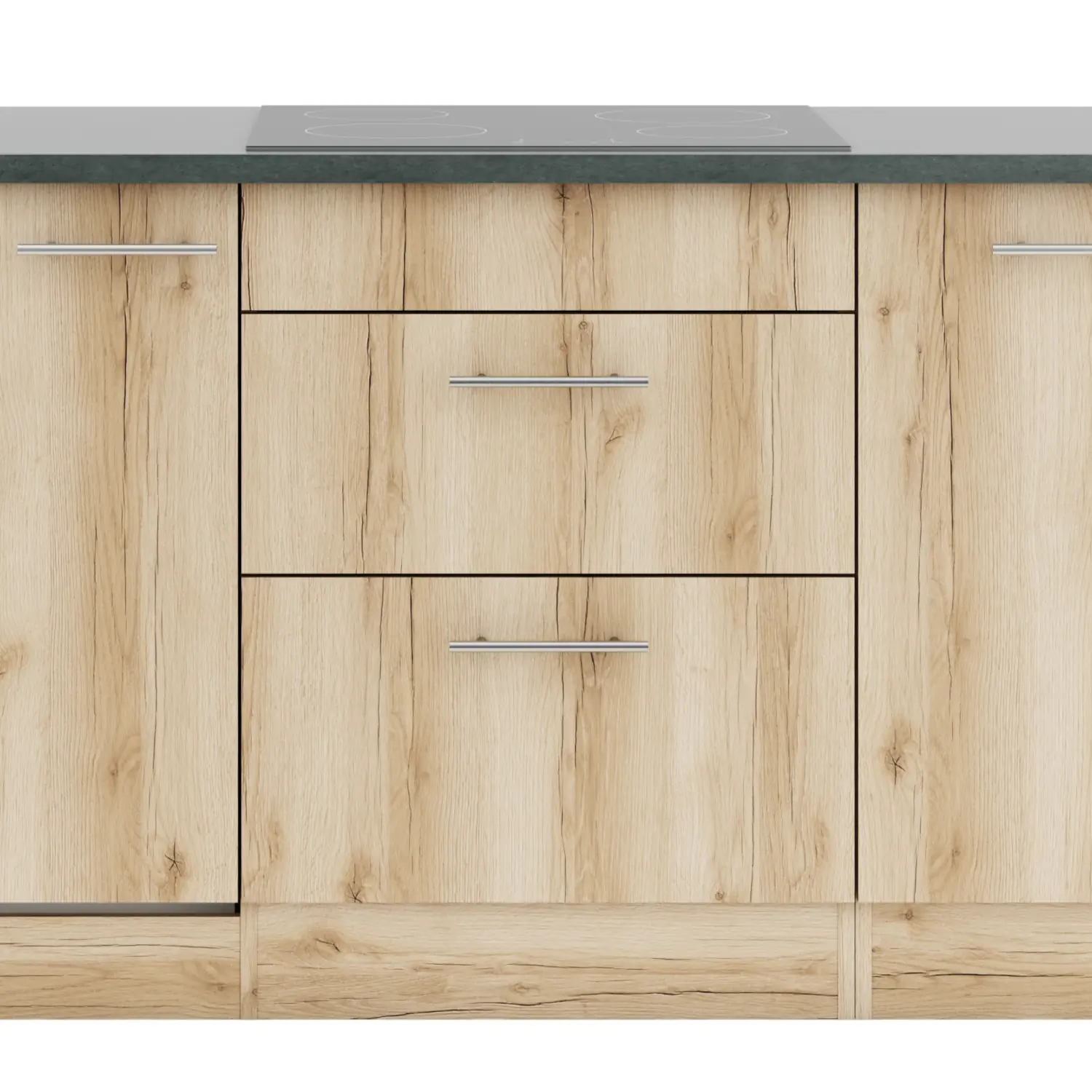Unterschrank für Glaskeramikkochfeld OPTIFIT Livorno 60 cm Wildeiche