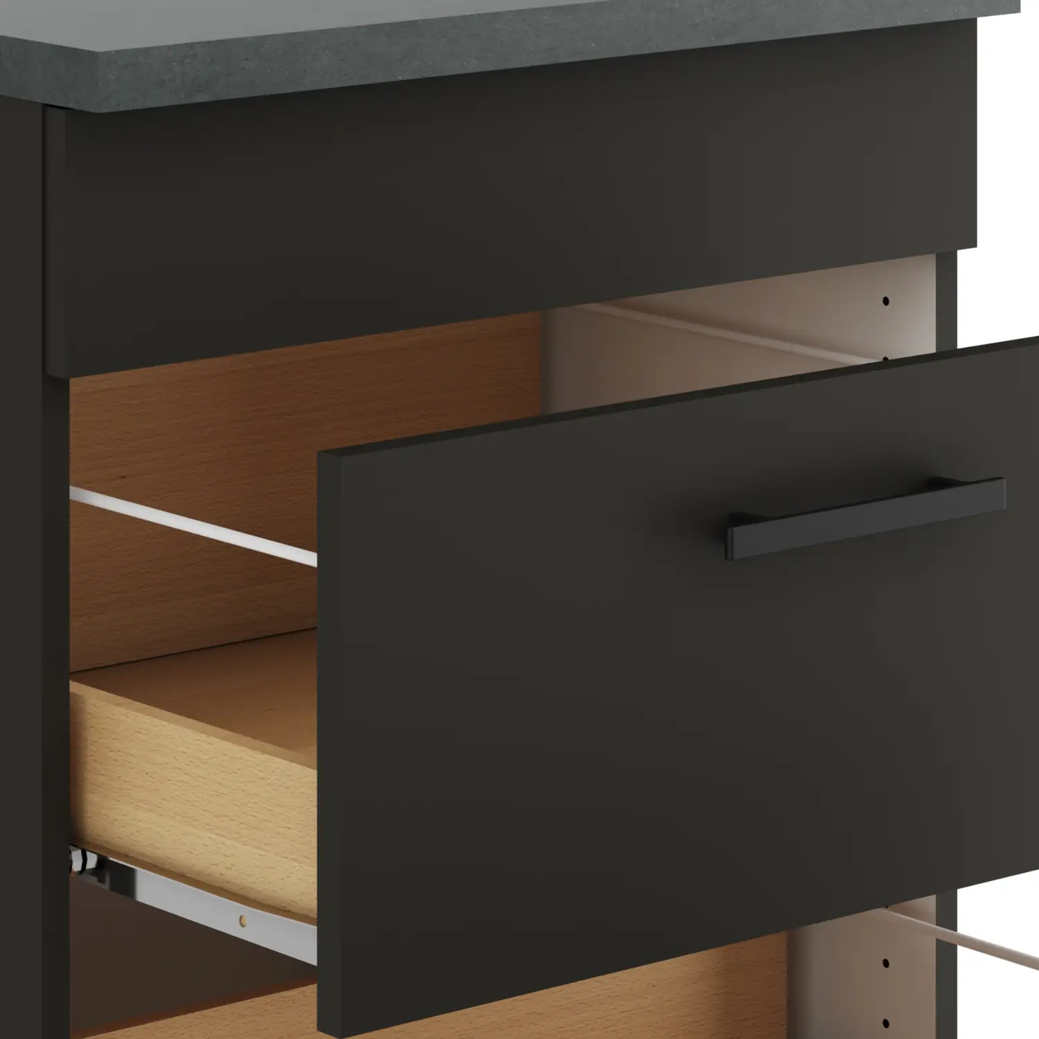 Unterschrank für Glaskeramikkochfeld OPTIFIT Madrid 60 cm Anthrazit